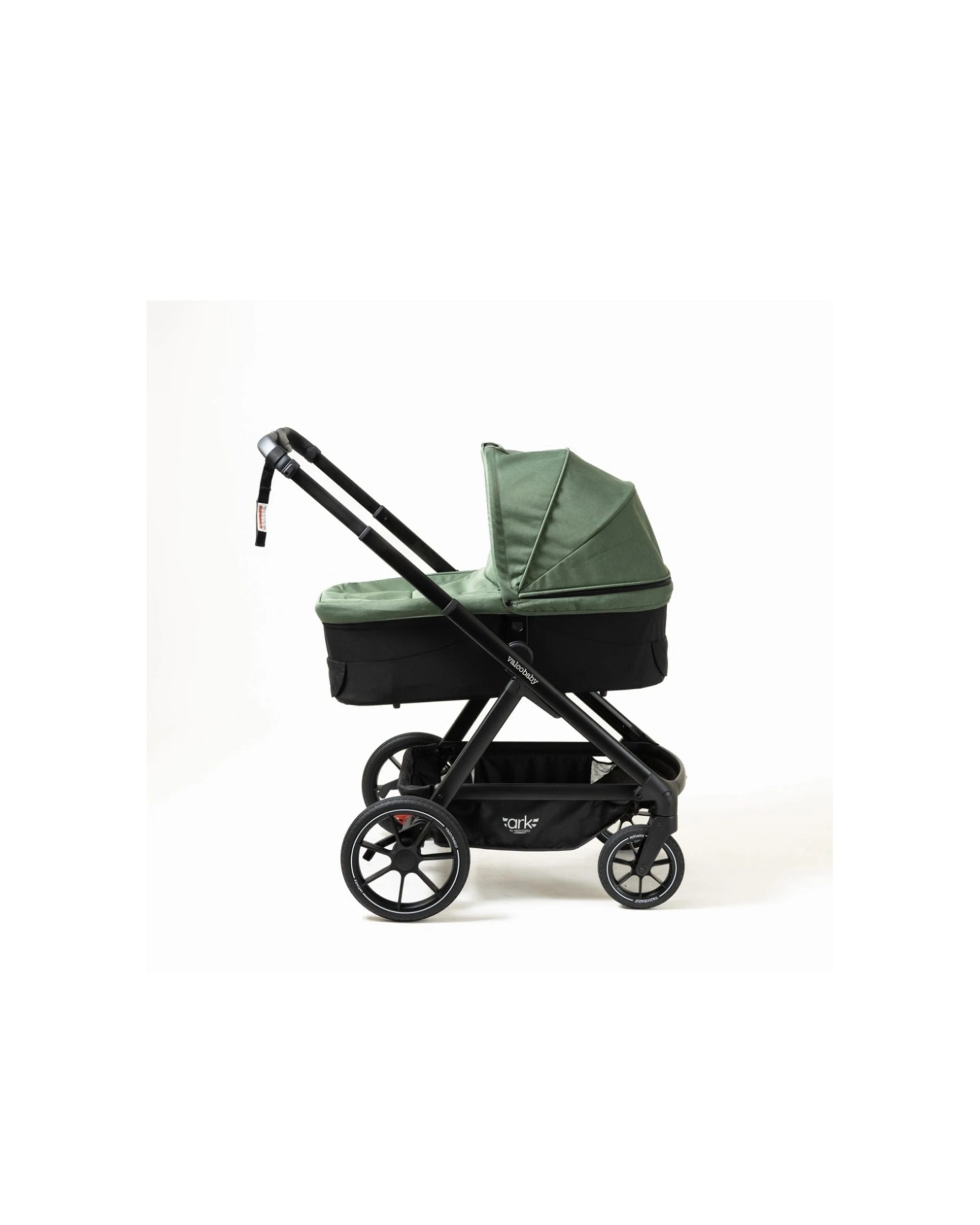 2 Valcobaby Bassinet for Ark Pram Adjustable Hood Airflow Mesh Security Belt - Green, 2 of 3