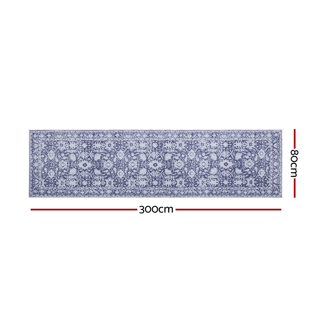 2 Artiss Hallway Runner Rug 80X300cm Soft  Washable Modern Kitchen Mat - Grey, 2 of 2