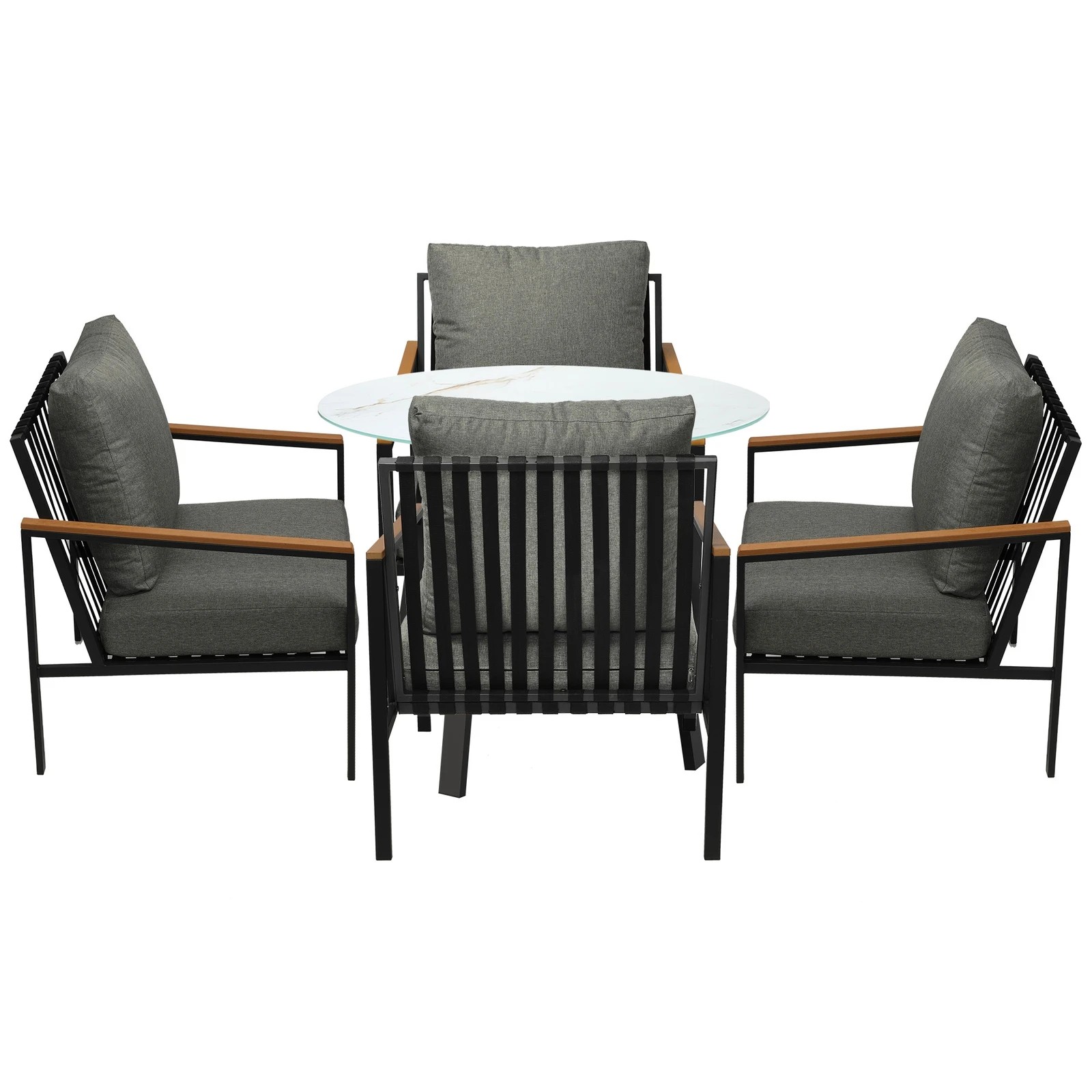 2 Livsip 5pcs Outdoor Dining Setting Patio Furniture Bistro Set
 - Multi, 2 of 7