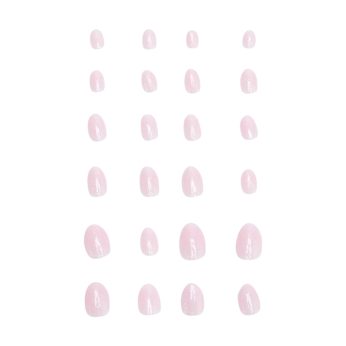 5 OXX Junior 24 Pack Pre-Glued Stick-On Nails - Shimmer, Pink and White, 5 of 5