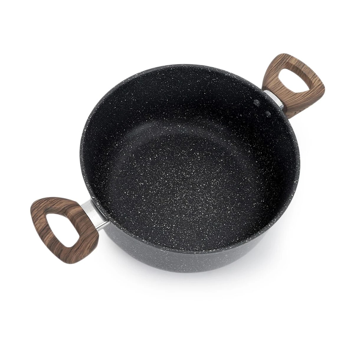 4 24cm Wood Look Handle Saucepan, 4 of 6