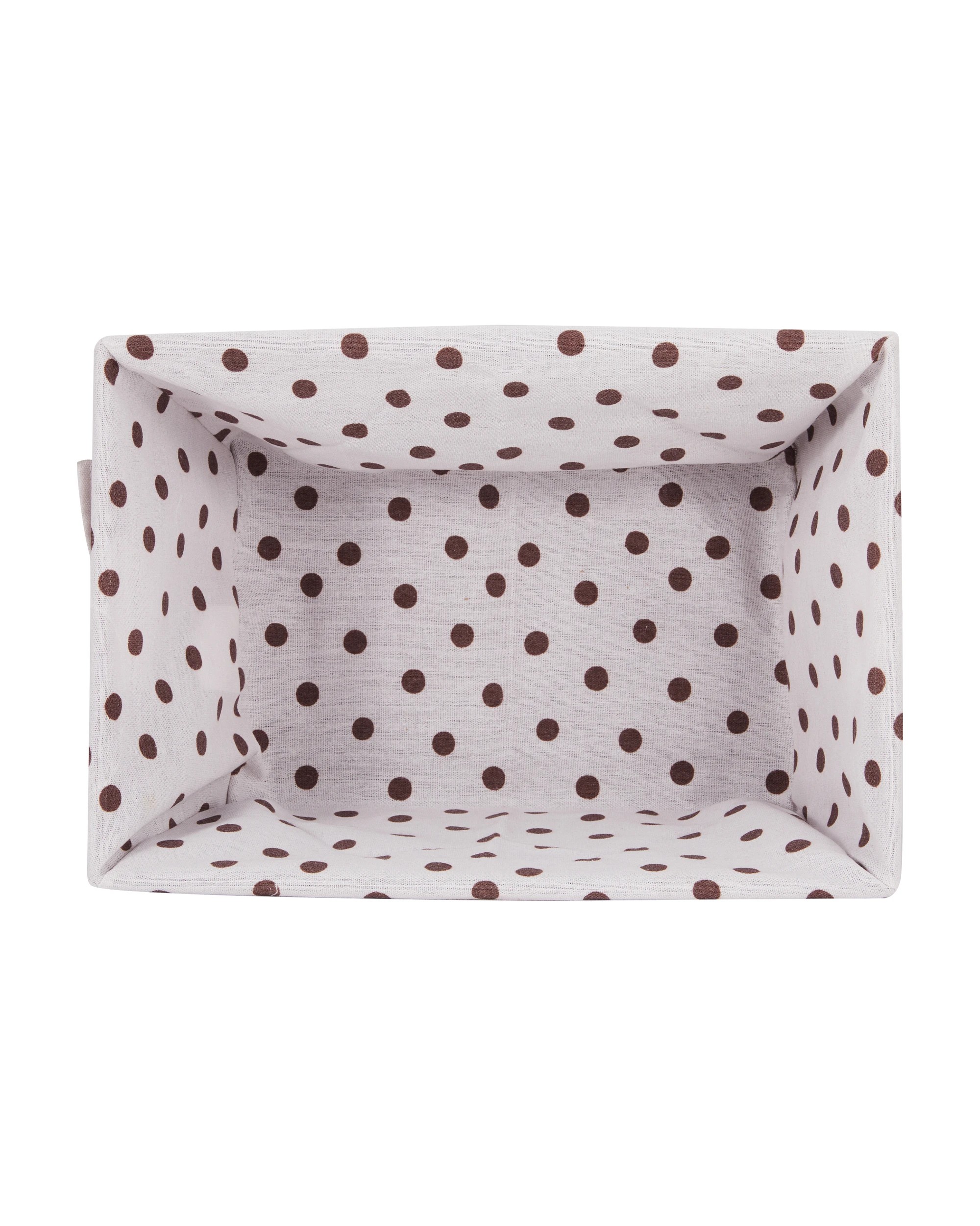 4 Medium Paper Rope Basket with Polka Dot Liner - Beige, 4 of 5