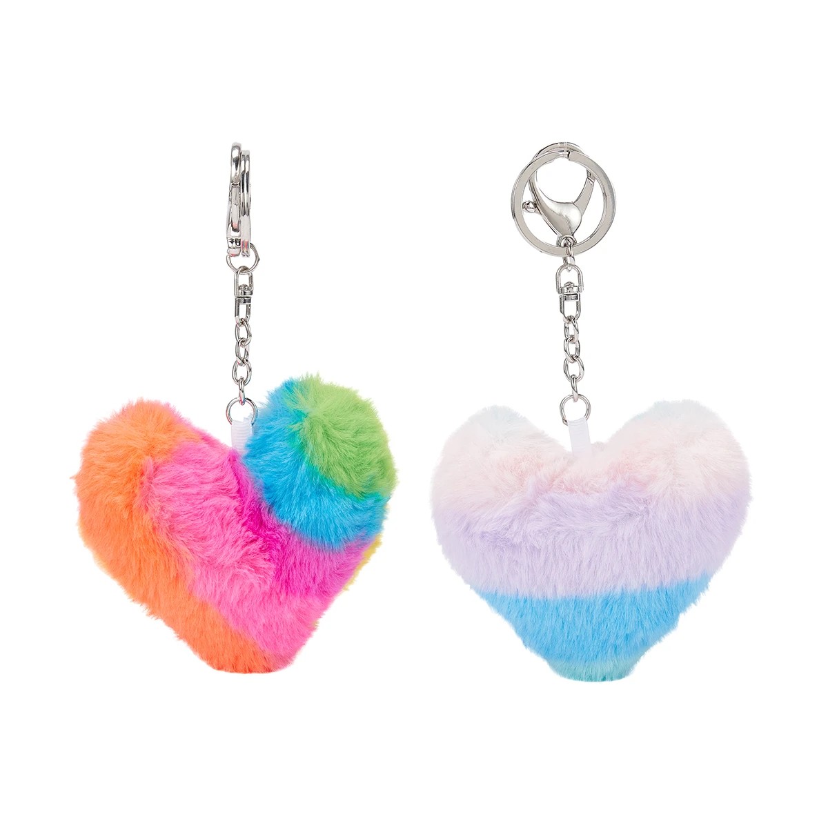 3 Fluffy Heart Keyring - Assorted, 3 of 6