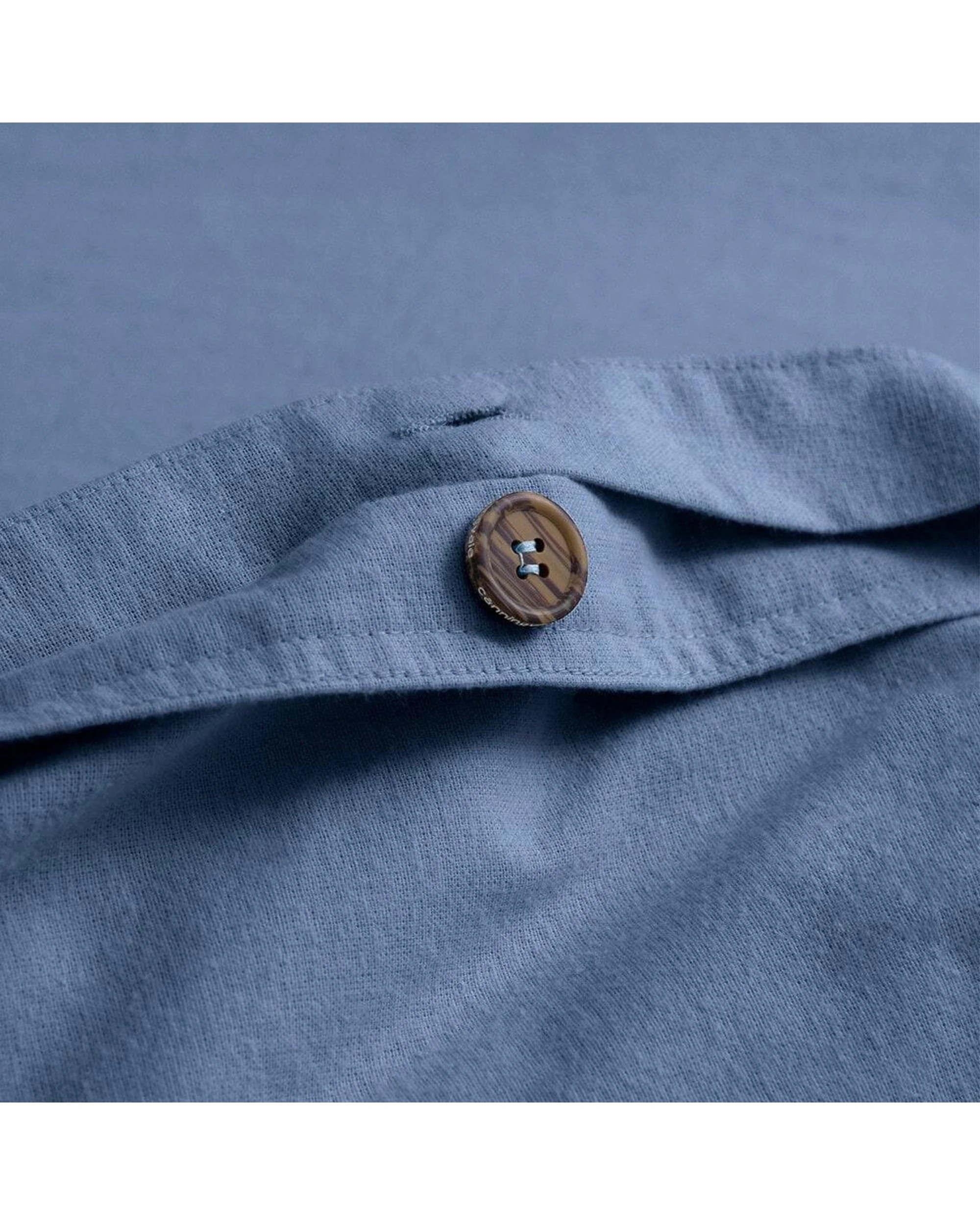 3 Canningvale Cozi Cotton Flannelette Quilt Bed Bedding Cover Set Ink Double - Blue, 3 of 5