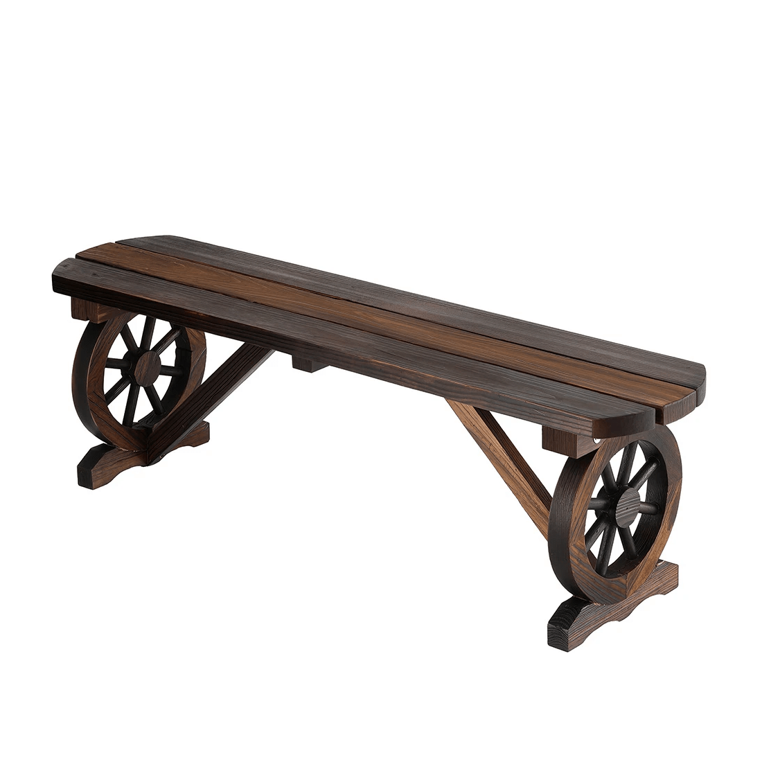 1 Gardeon Outdoor Garden Bench Seat Wooden Patio Furniture Wagon Dining Chair - Black, 1 of 7