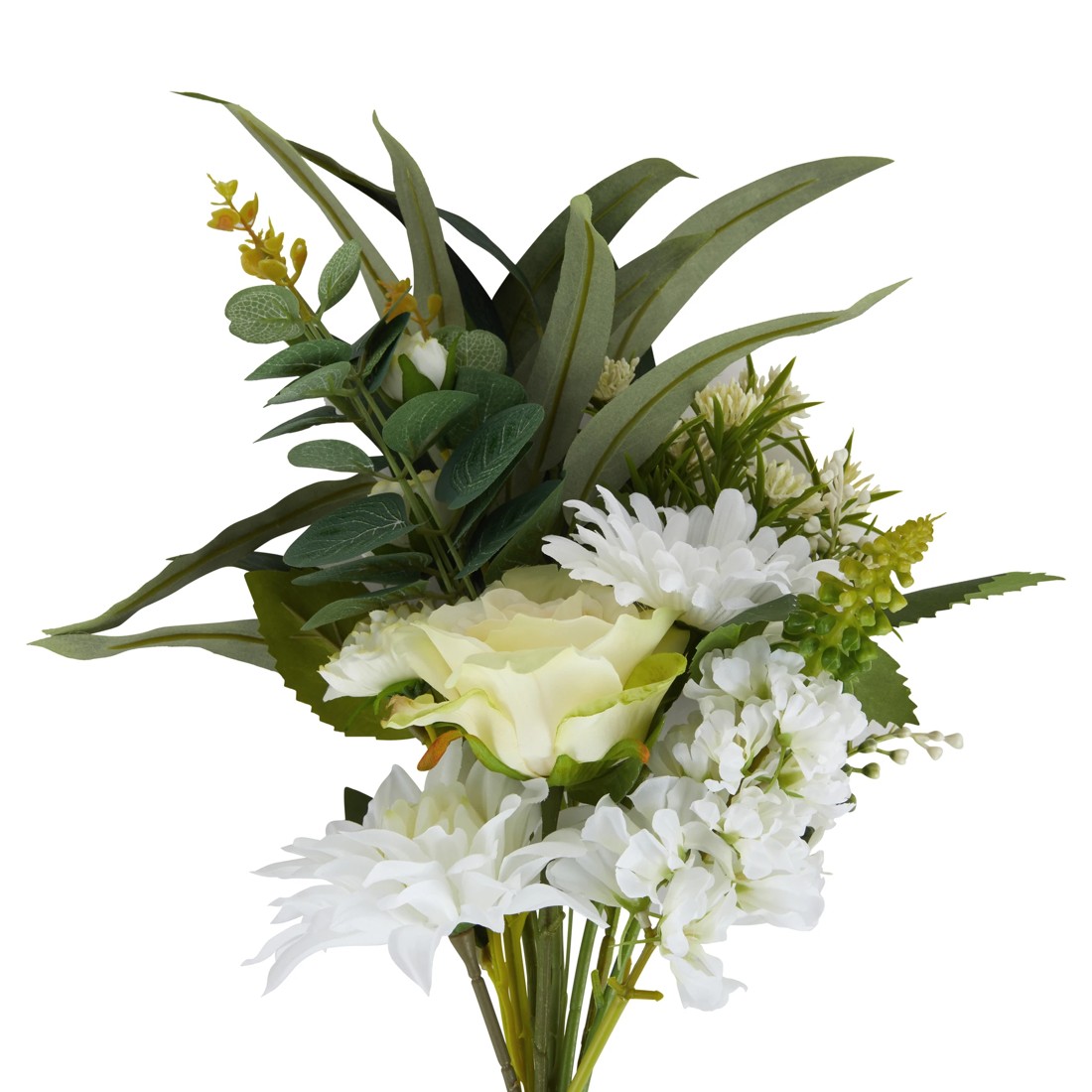 3 Artificial White Flower Bunch, 3 of 4