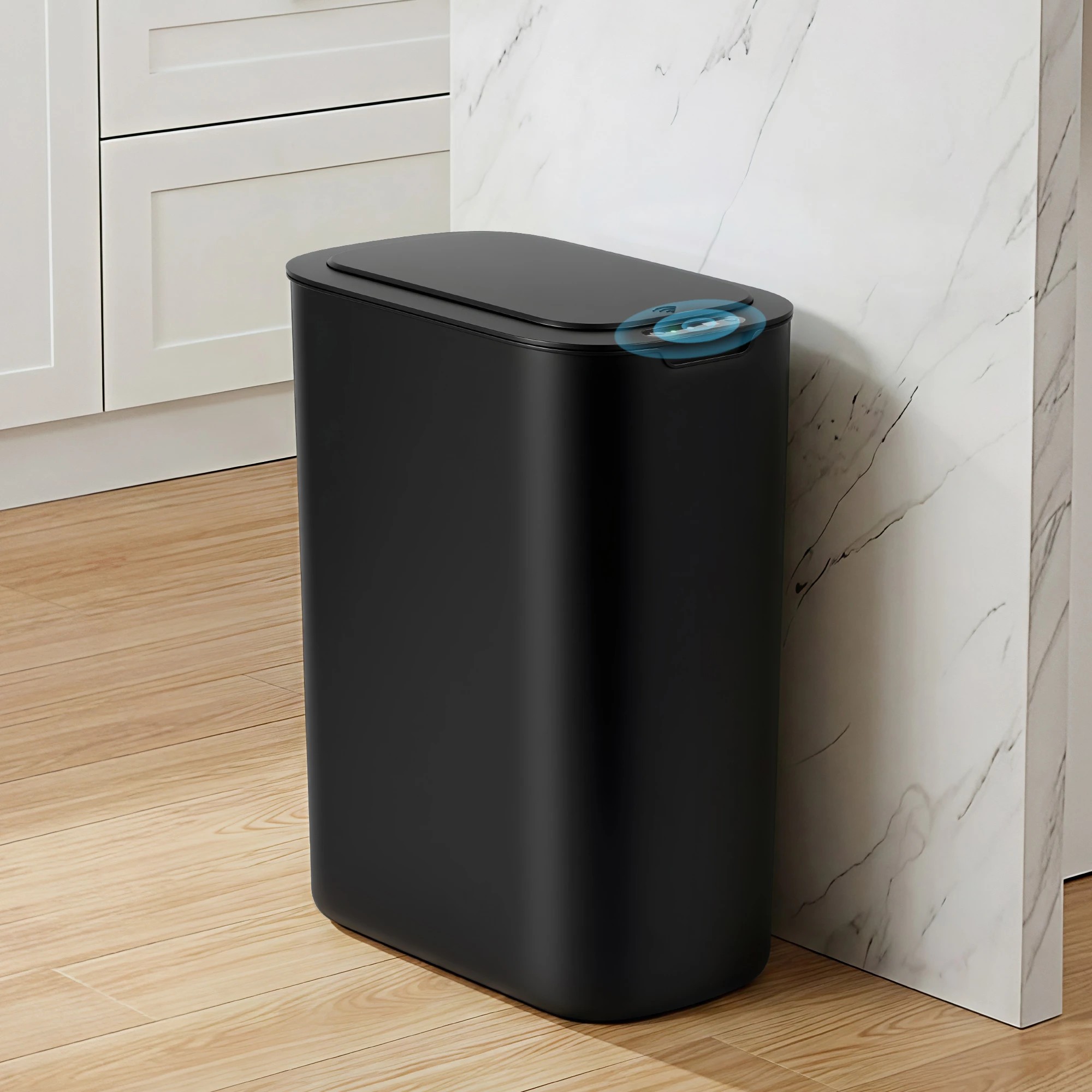 3 Devanti Automatic Trash Bin with Lid 25L Motion Sensor Kitchen Bin - Black, 3 of 3