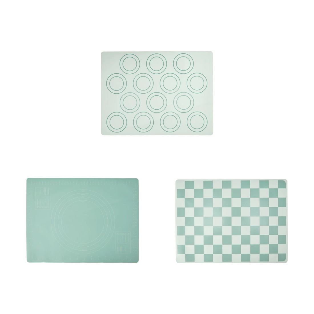1 3 Pack Baking Mats - Green, 1 of 6