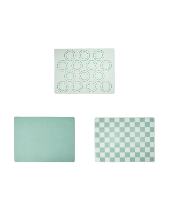 3 Pack Baking Mats - Green