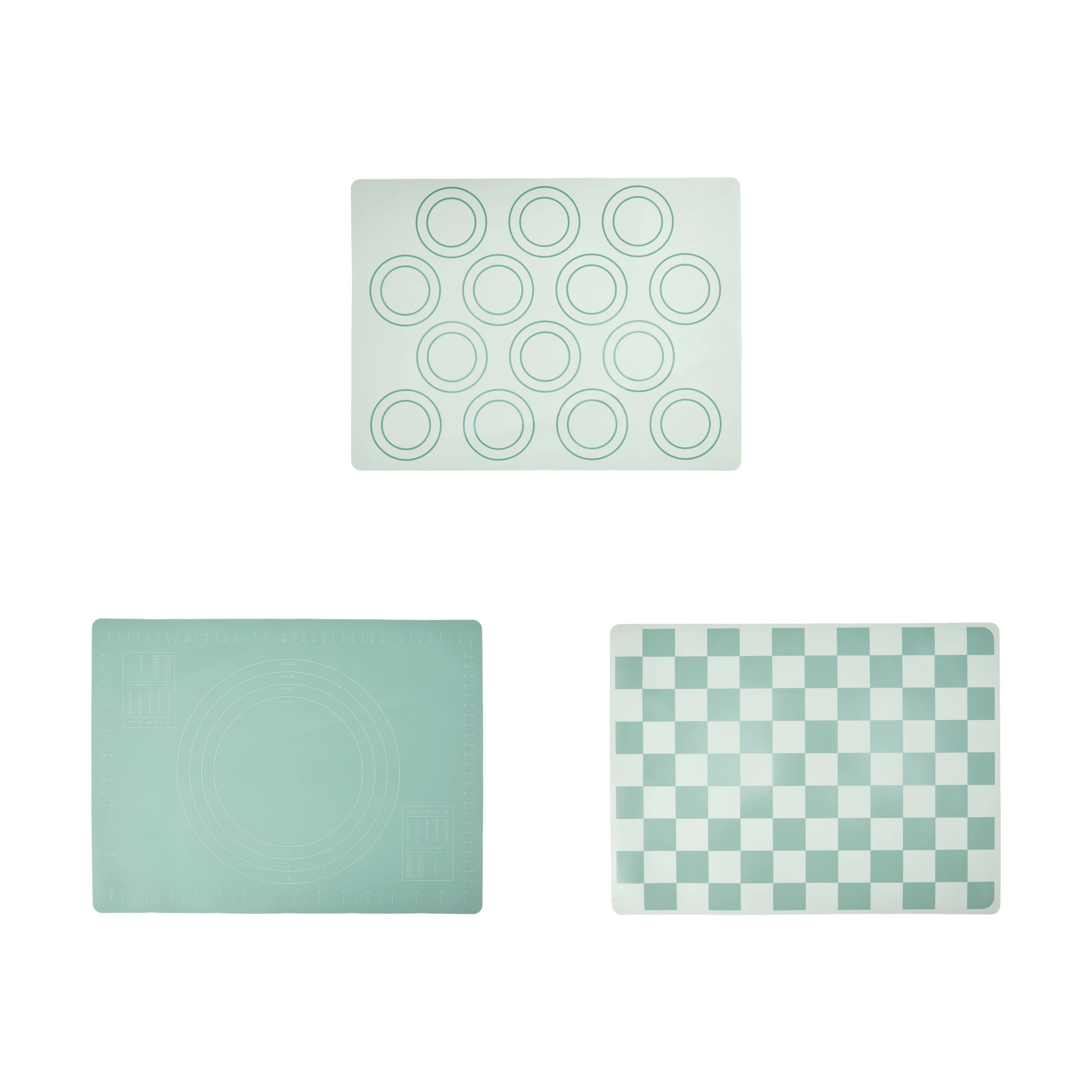 1 3 Pack Baking Mats - Green, 1 of 6