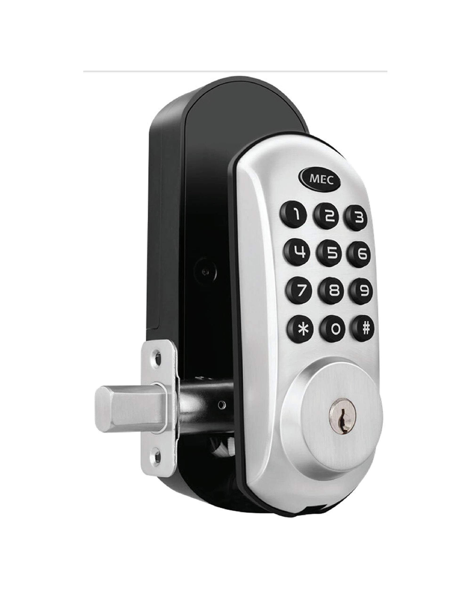3 Mec Electronic 20 Code Smart Lock Home Security Chrome - Silver, 3 of 3