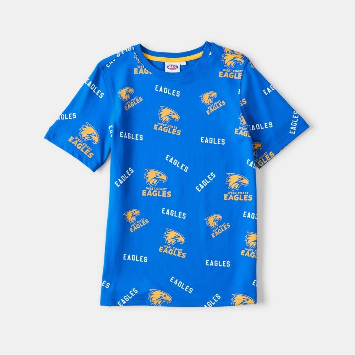 9 Official AFL Kids All Over Print T-shirt West Coast, 9 of 10