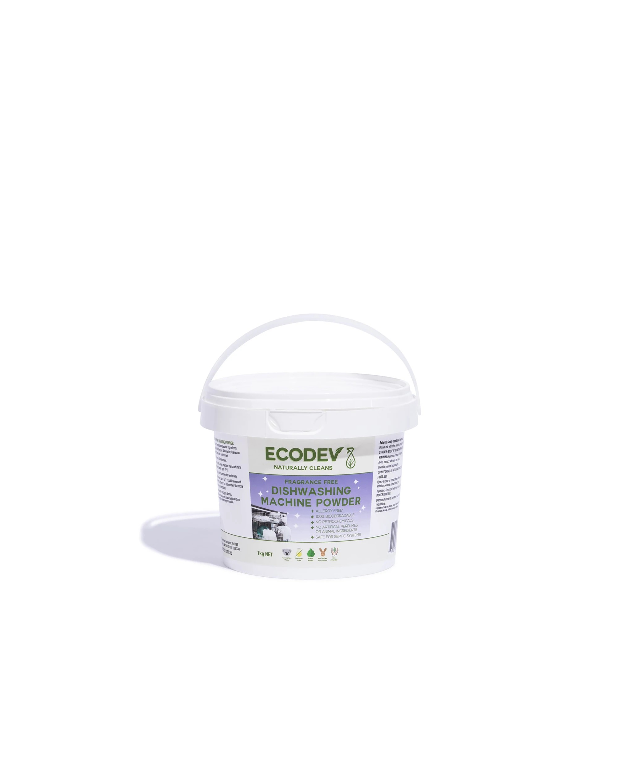 1 Ecodev Dishwasher Machine Powder Unscented Biodegradable 1KG, 1 of 2