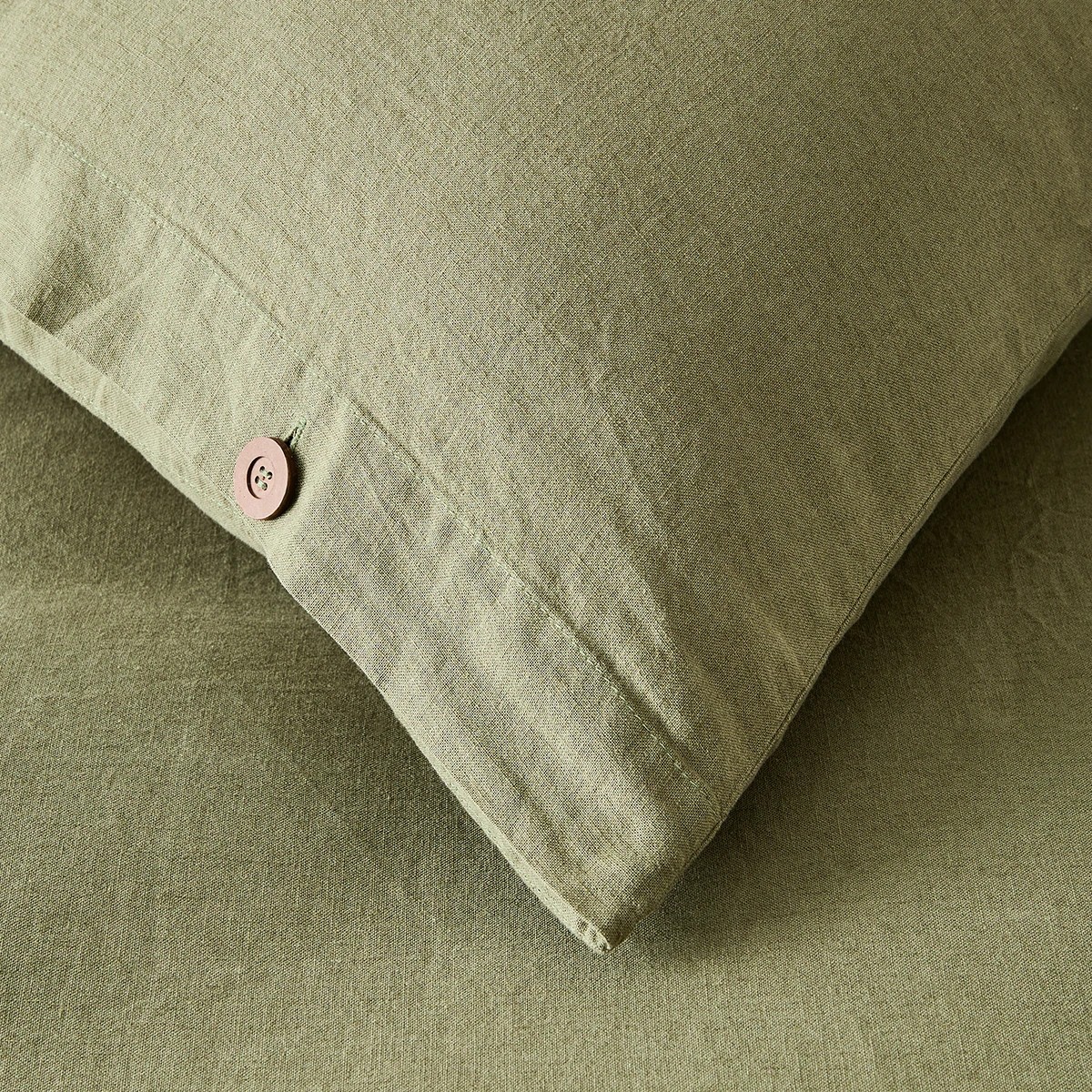3 Kayden Linen Cotton Quilt Cover Set - Queen Bed, Forest, 3 of 7