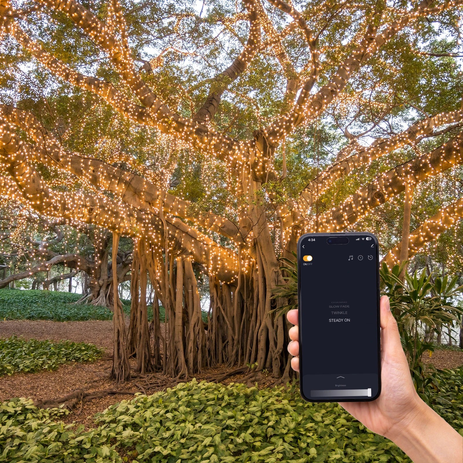 3 LumiFx 300 LED Wifi Smart String Lights 8 Lighting Effects 15 Metres Warm - Clear, 3 of 7