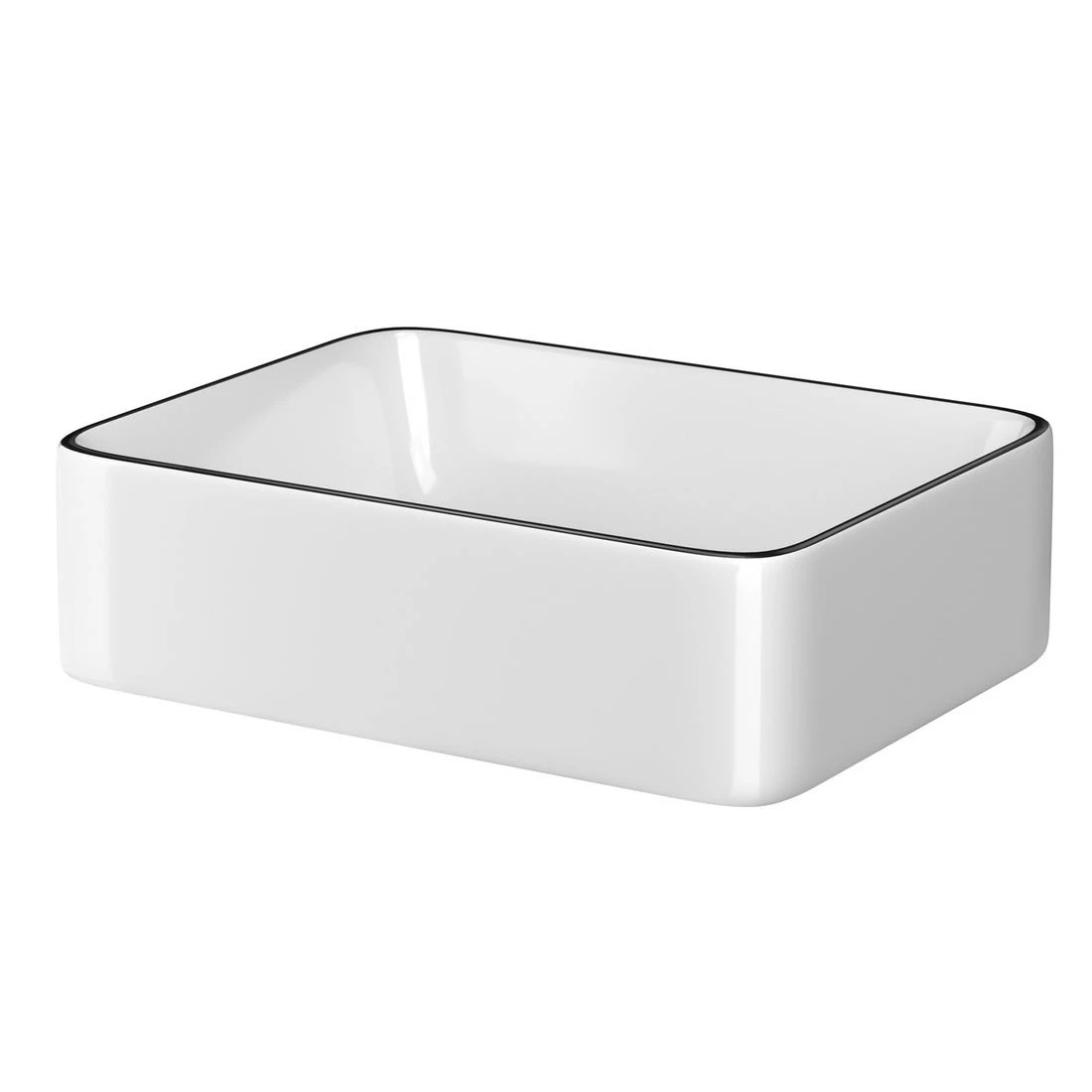 1 Cefito Bathroom Basin Ceramic Vanity Sink Hand Wash Bowl Above Counter - Black, 1 of 4