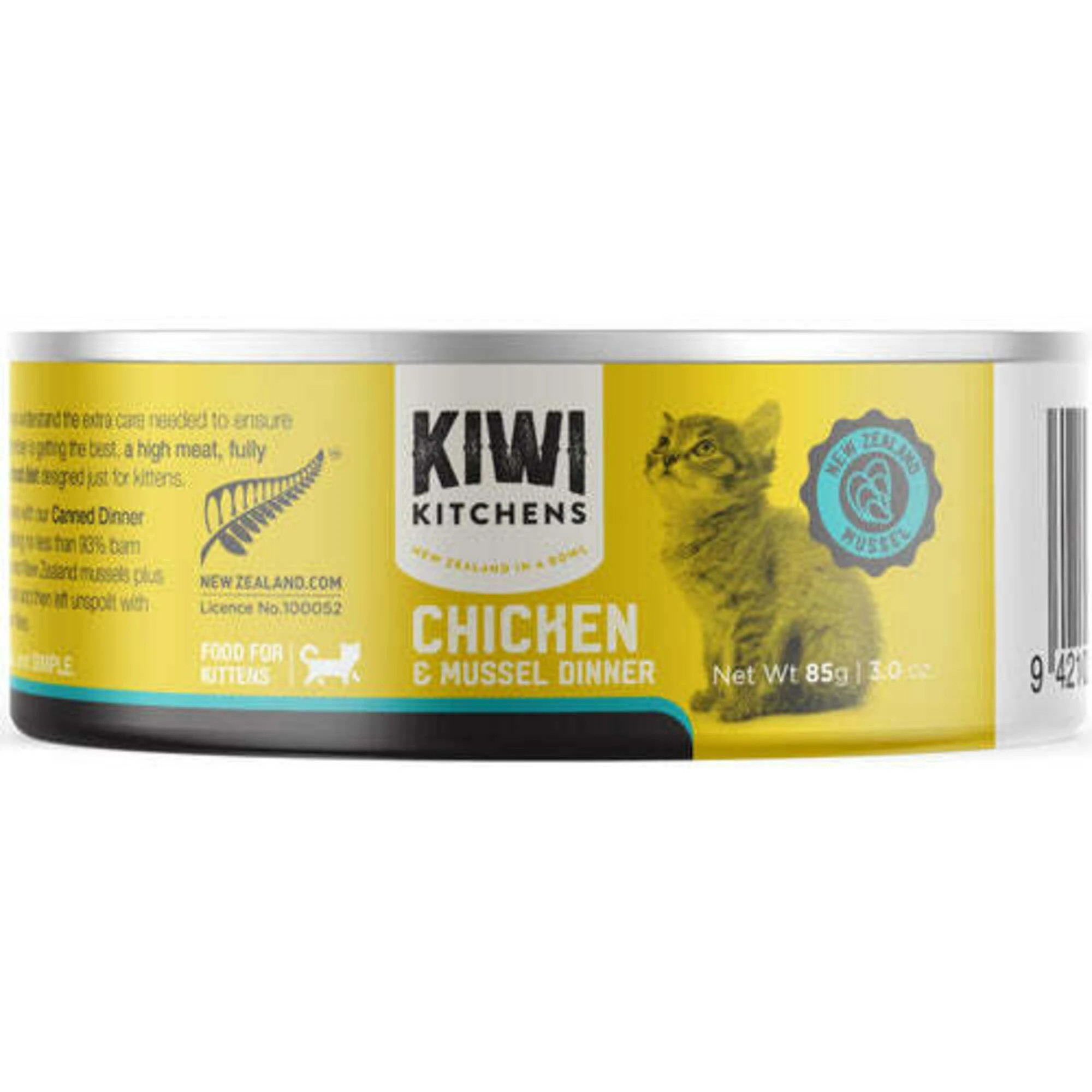 1 Kiwi Kitchens Kitten Chicken & Mussels 85g 18pk, 1 of 2