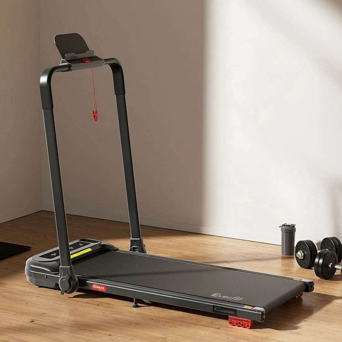 4 Everfit Treadmill Electric Walking Pad with Incline Foldable for Home Gym - Black, 4 of 7