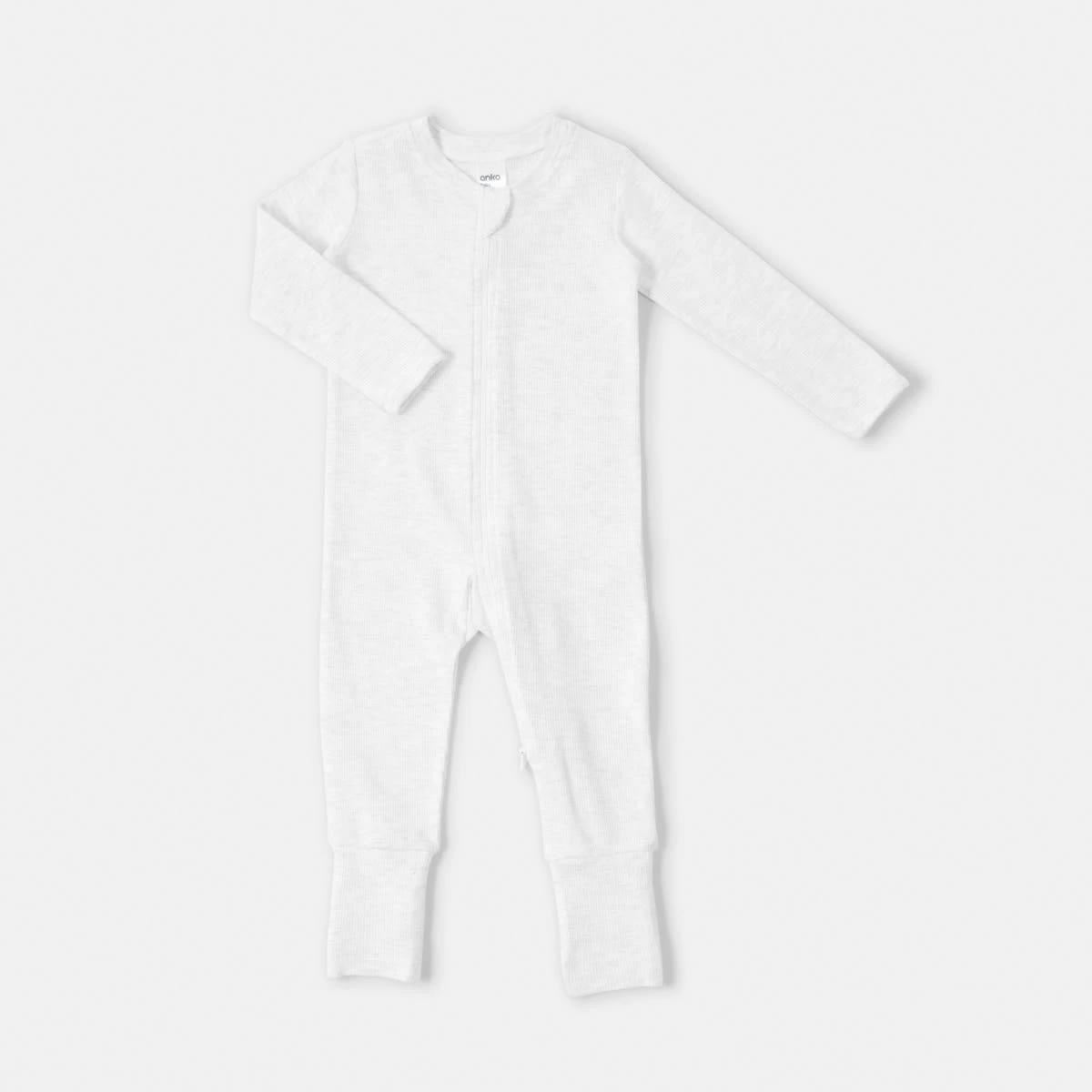 1 Waffle Coverall Wht Marle, 1 of 3
