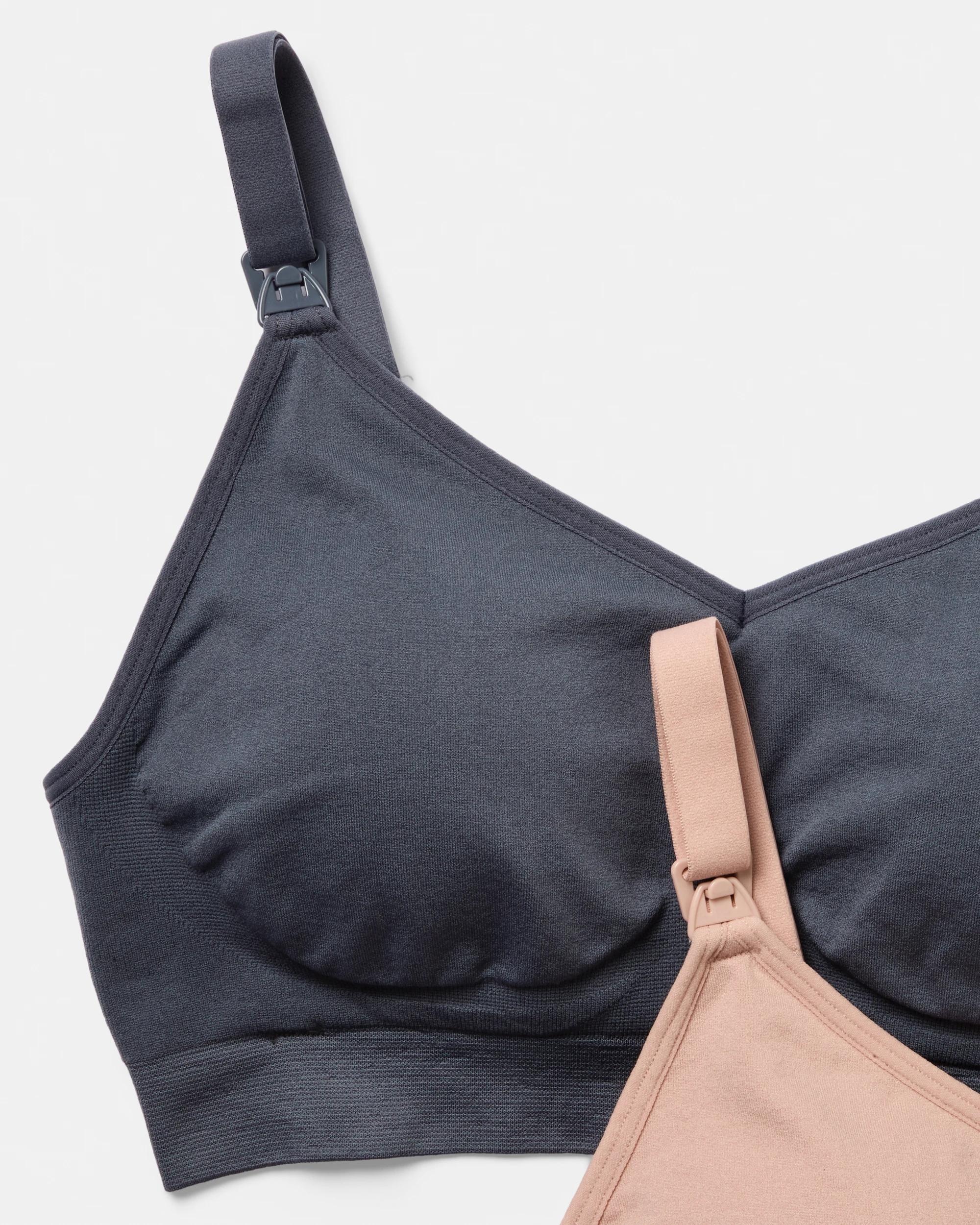 2 2 Pack Maternity Wirefree Seamfree Crop OYSTER PINK, OMBRE BLUE, 2 of 9