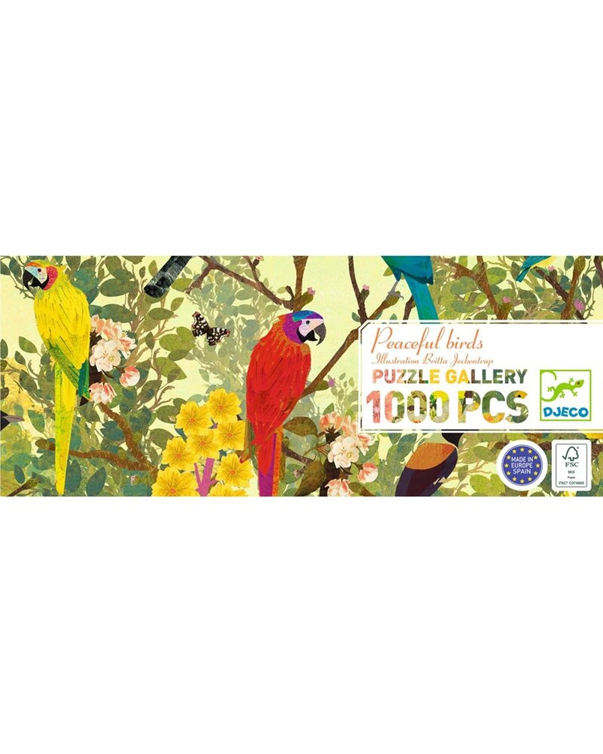 Djeco 1000pc Peaceful Birds Gallery Jigsaw Puzzle Kids - Multi - Kmart