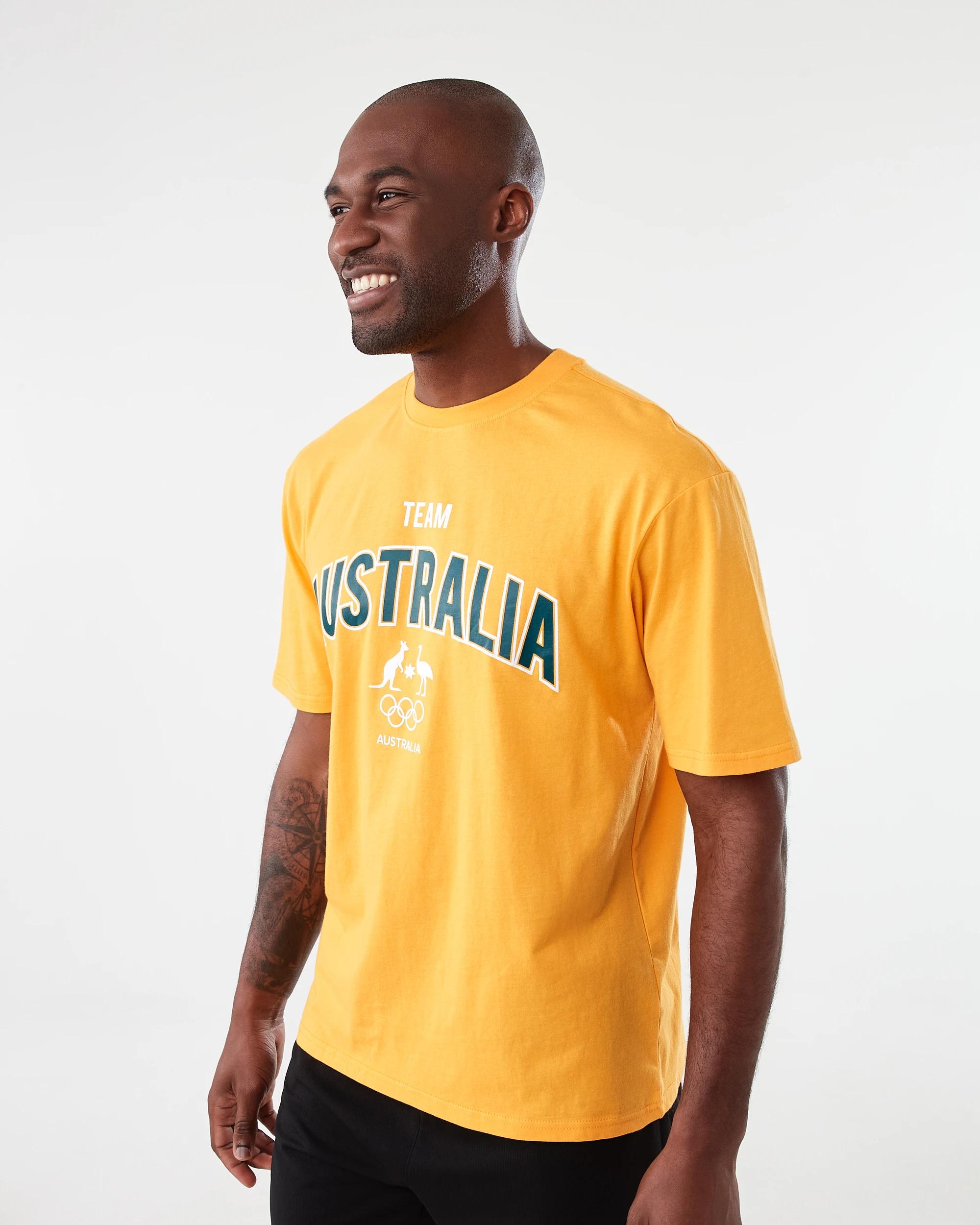 2 Team Australia Adult T-shirt Yellow, 2 of 7
