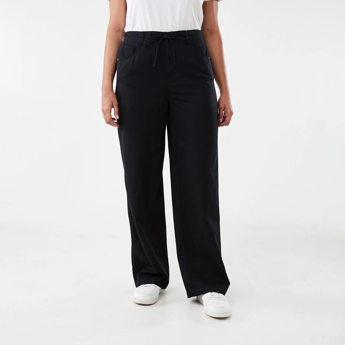 1 Tie Waist Pants Black, 1 of 5