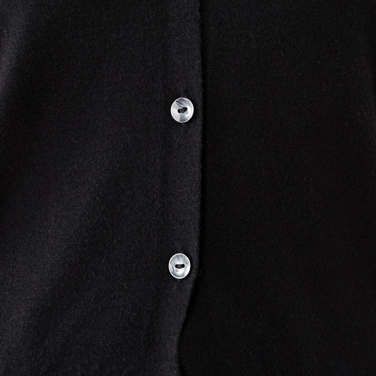 6 V-Neck Lightweight Cardigan BLACK, 6 of 6