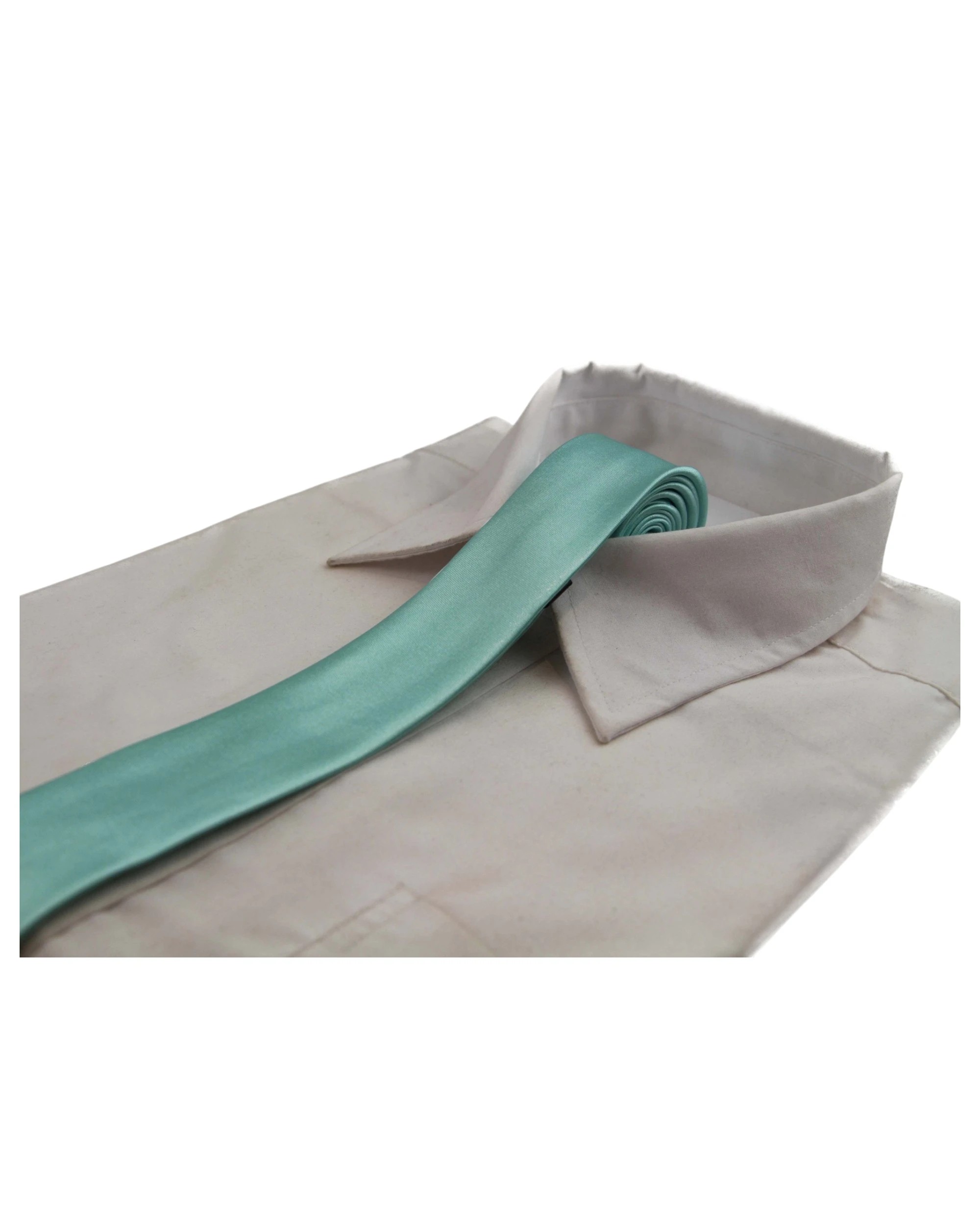 1 Zasel Mens Arctic Blue 5cm Skinny Plain Neck Tie - Blue - Blue, 1 of 1