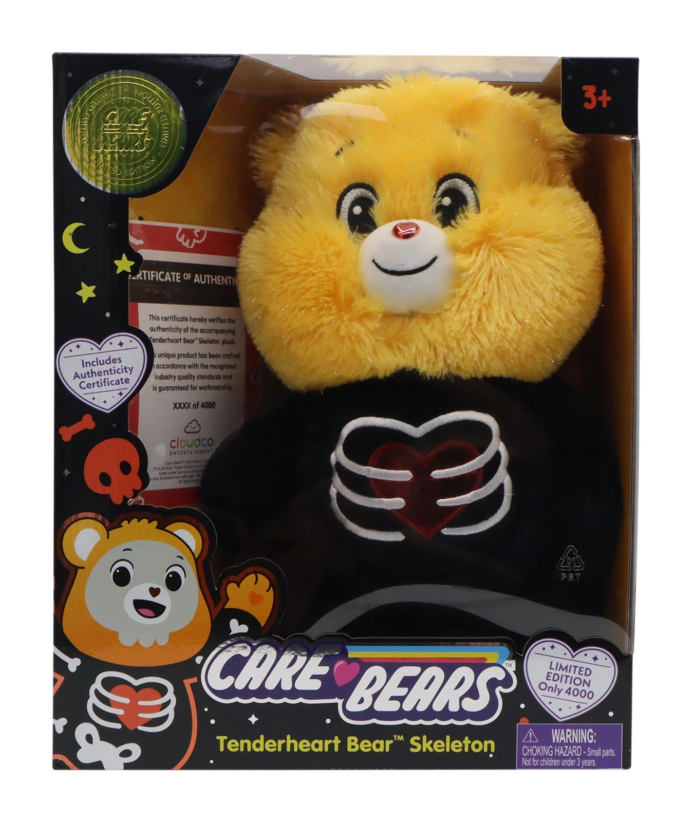 1 Care Bears Tenderheart Bear Skeleton Plush Toy, 1 of 3