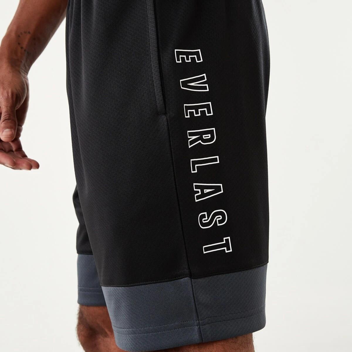 6 Everlast Mens Mesh Panelled Shorts EVER BLACK, 6 of 7