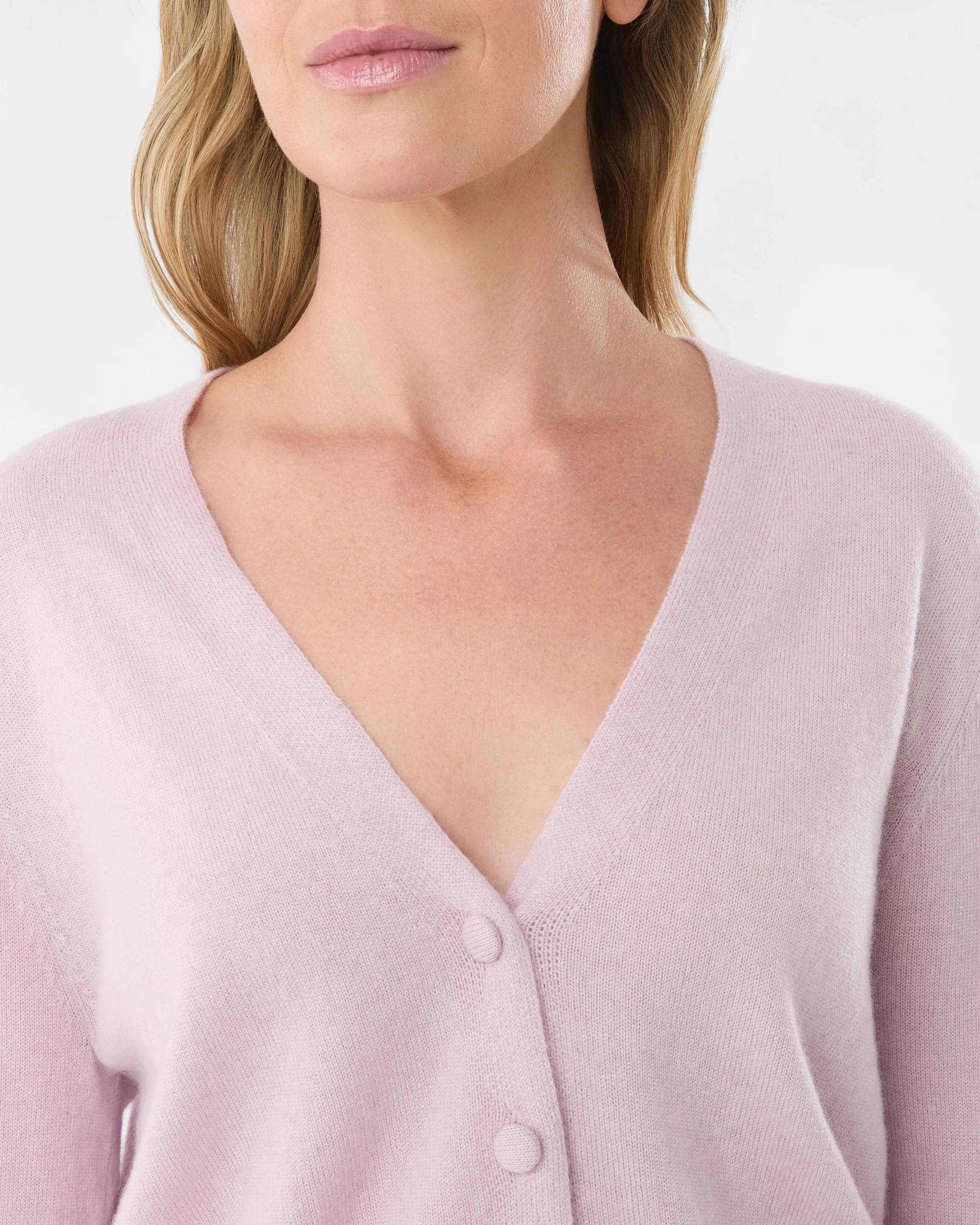 5 Merino Wool Cardigan Soft Prpl, 5 of 7