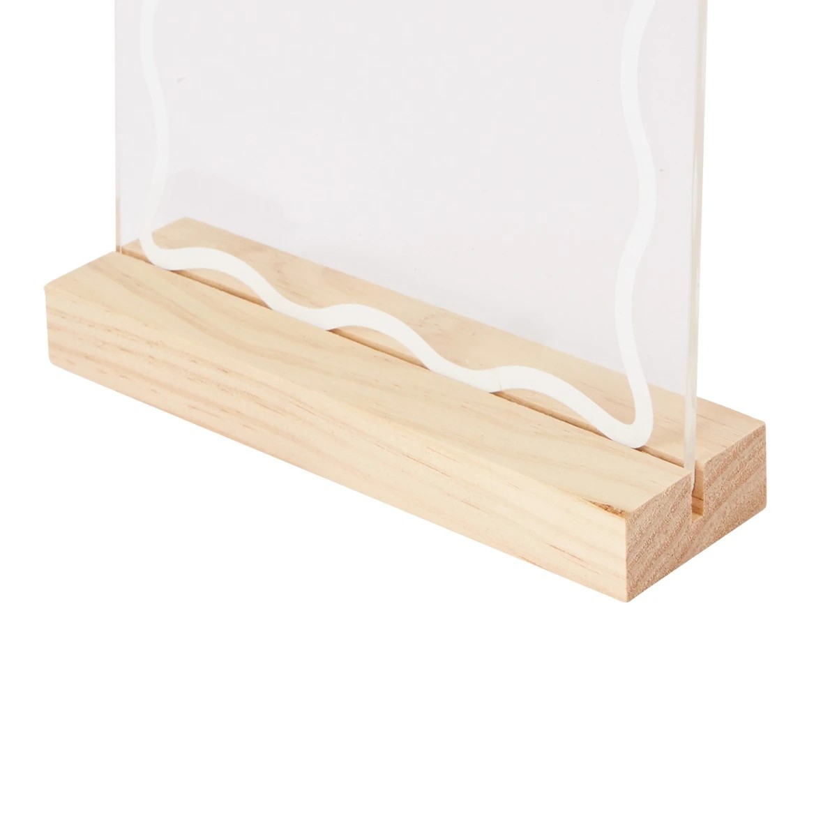 5 Acrylic Memo board with wooden stand 21cm x 14.9cm, 5 of 5