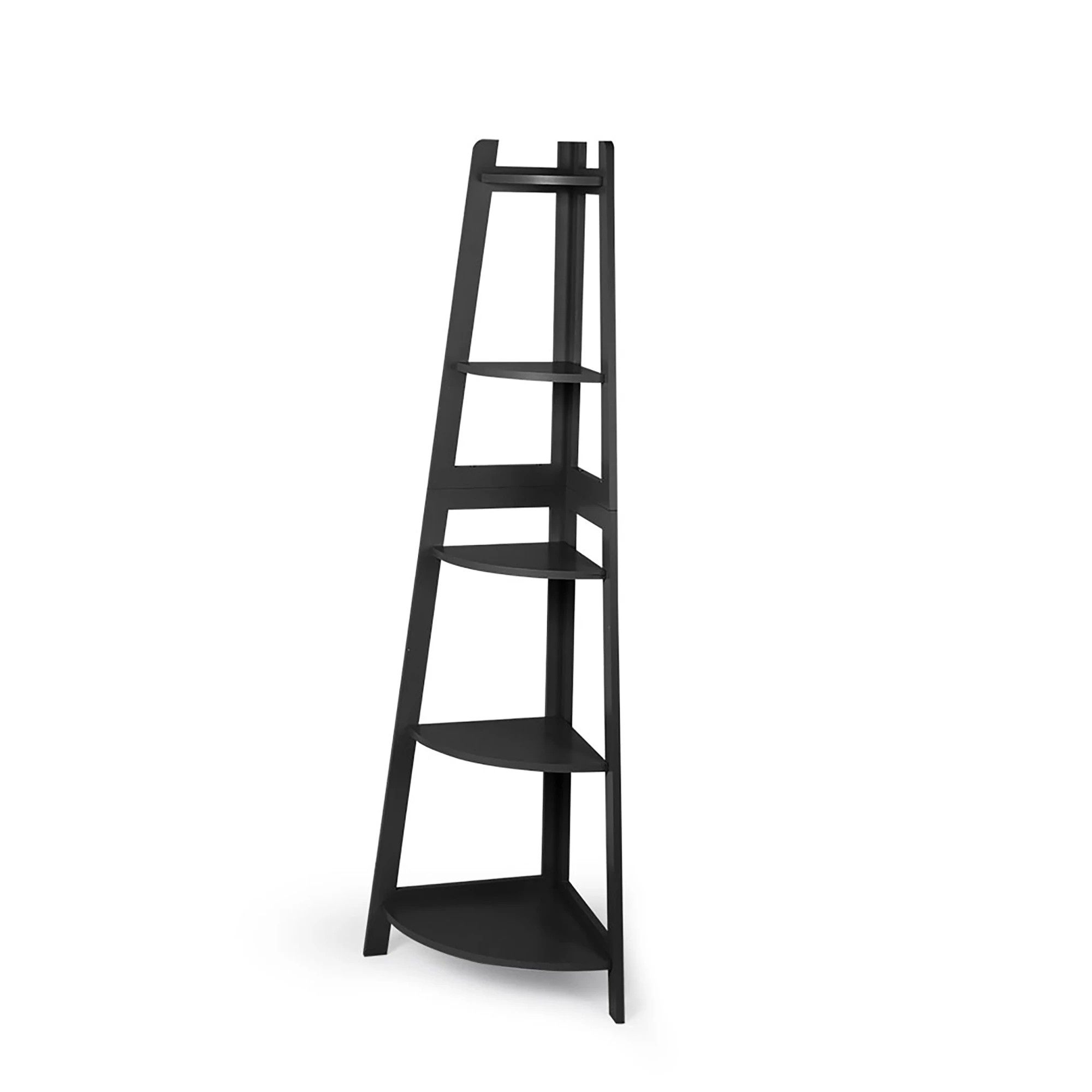 1 Levede 5 Tier Corner Shelf - Black, 1 of 7