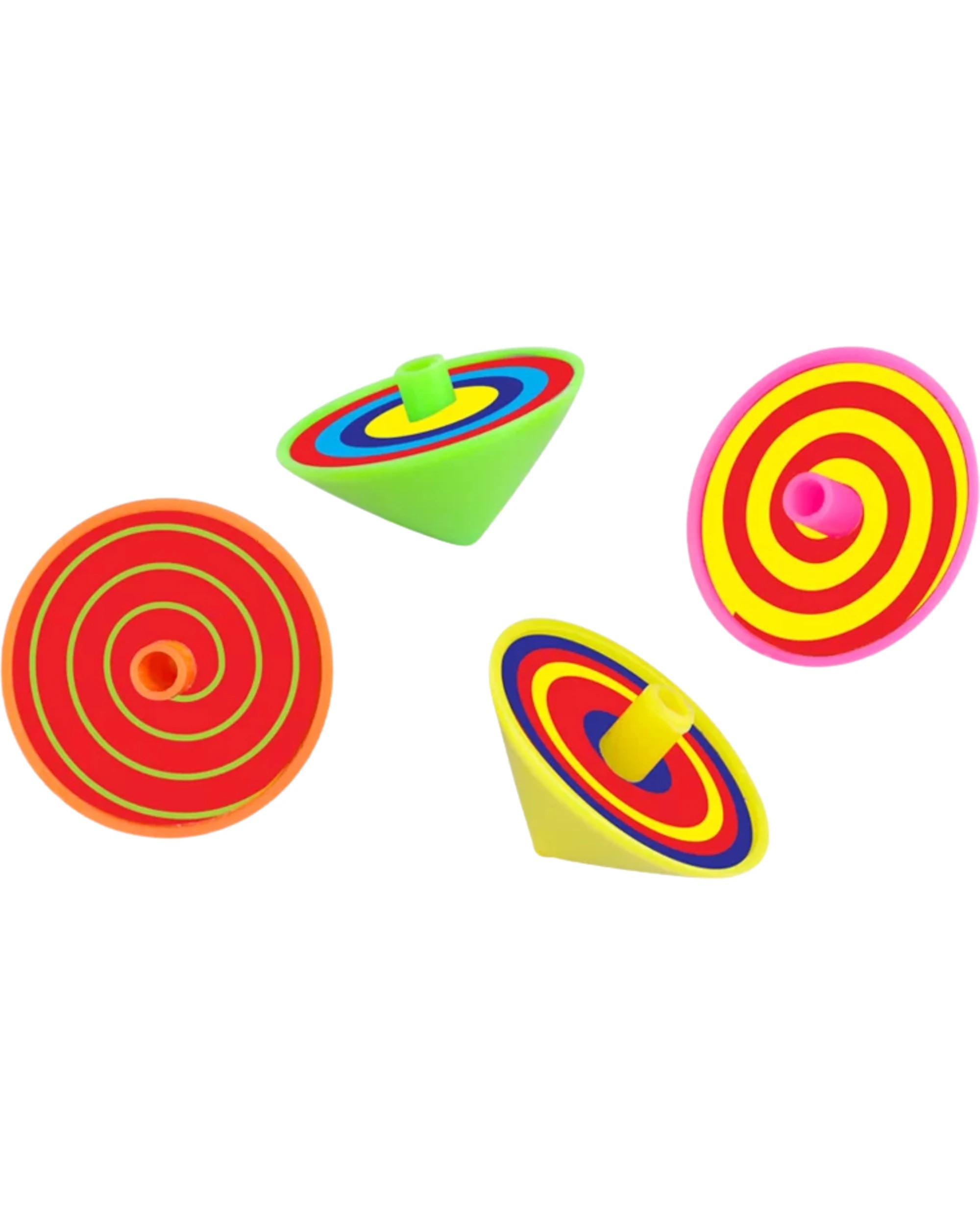 1 Partyrama Assorted Coloured Spin Tops Pack of 8, 1 of 4