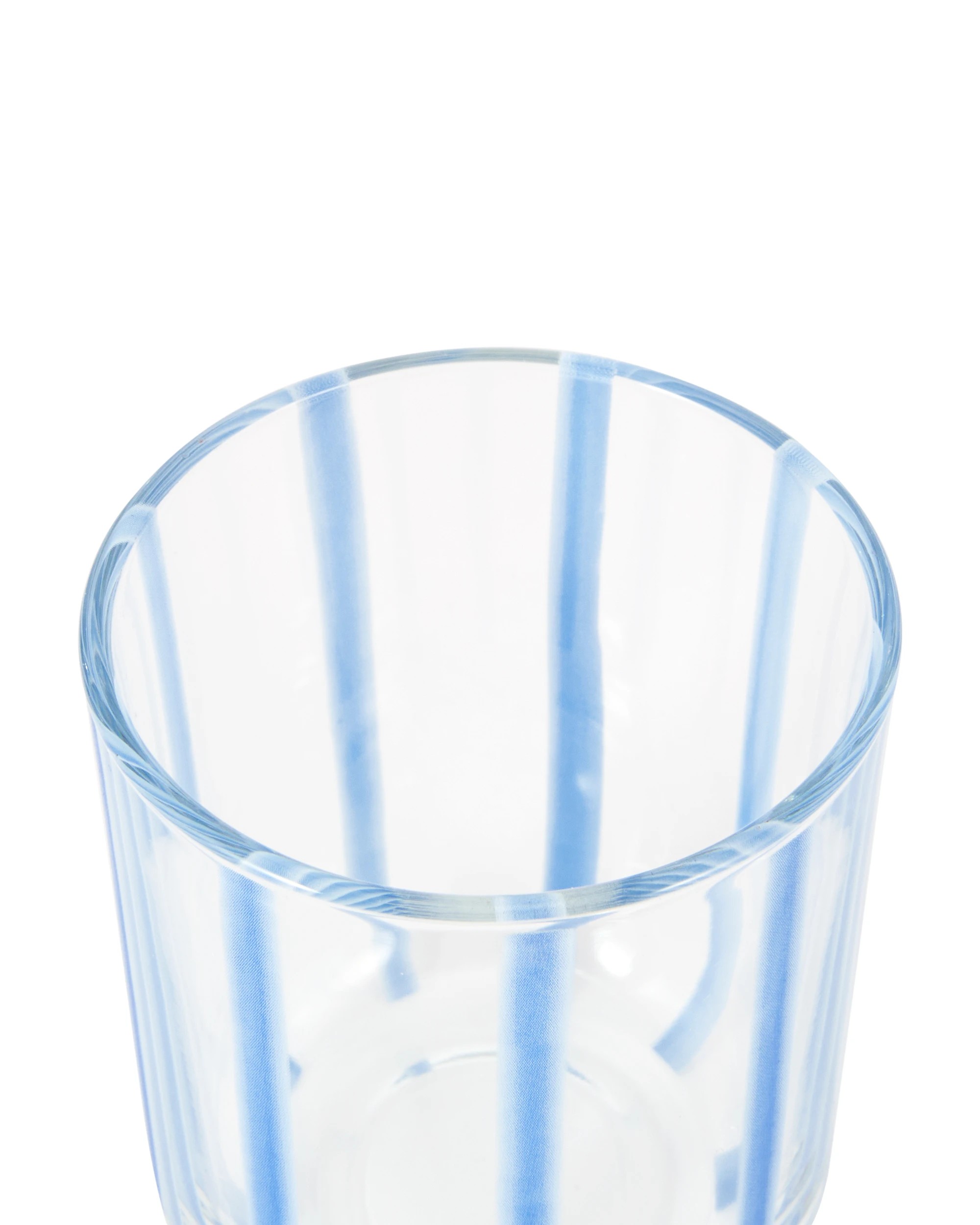 3 6 Blue Stripe Tumbler Glasses, 3 of 4