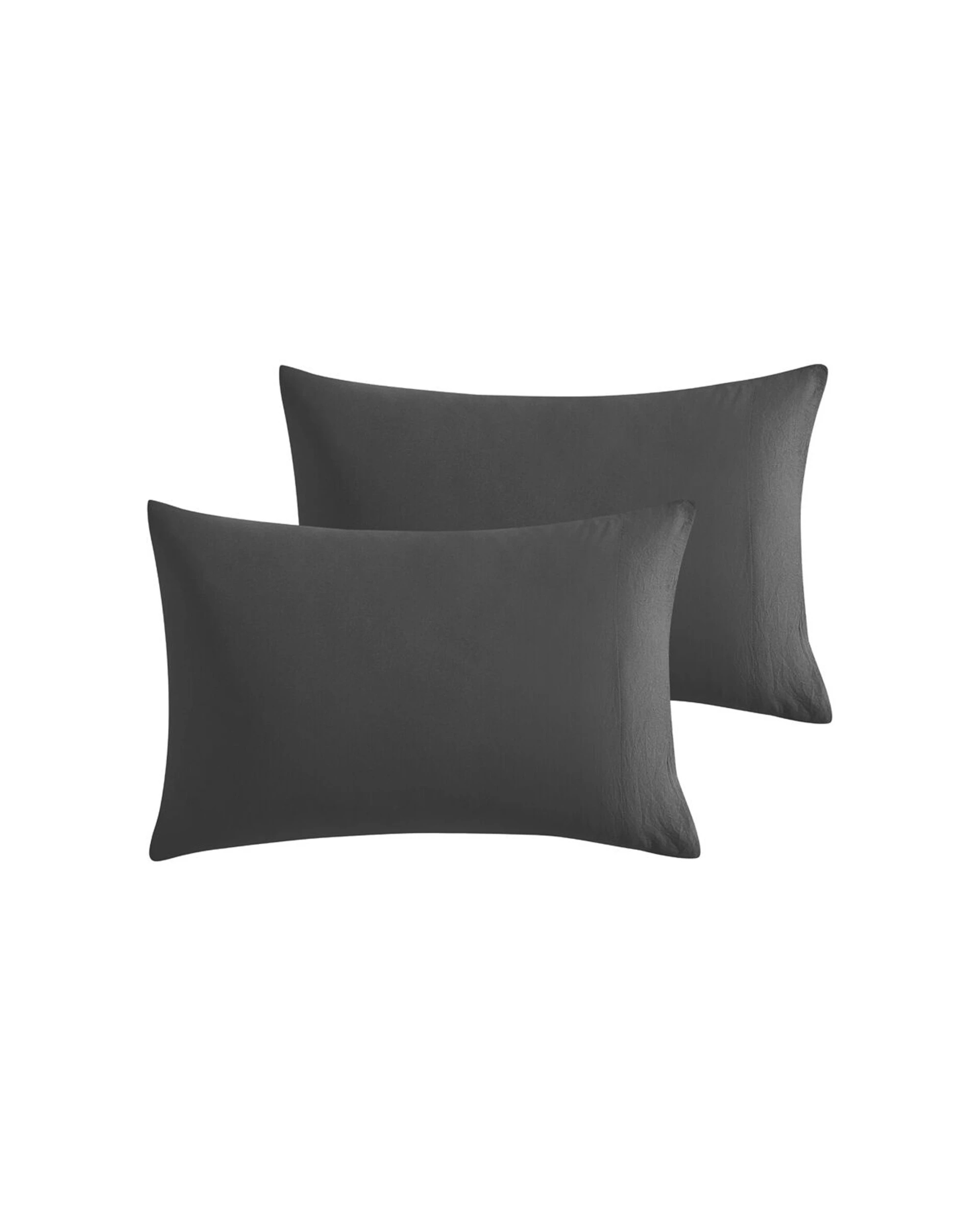 1 Ardor Boudoir 2pc Waterproof Microfibre Pillowcases 48x74cm - Charcoal, 1 of 1