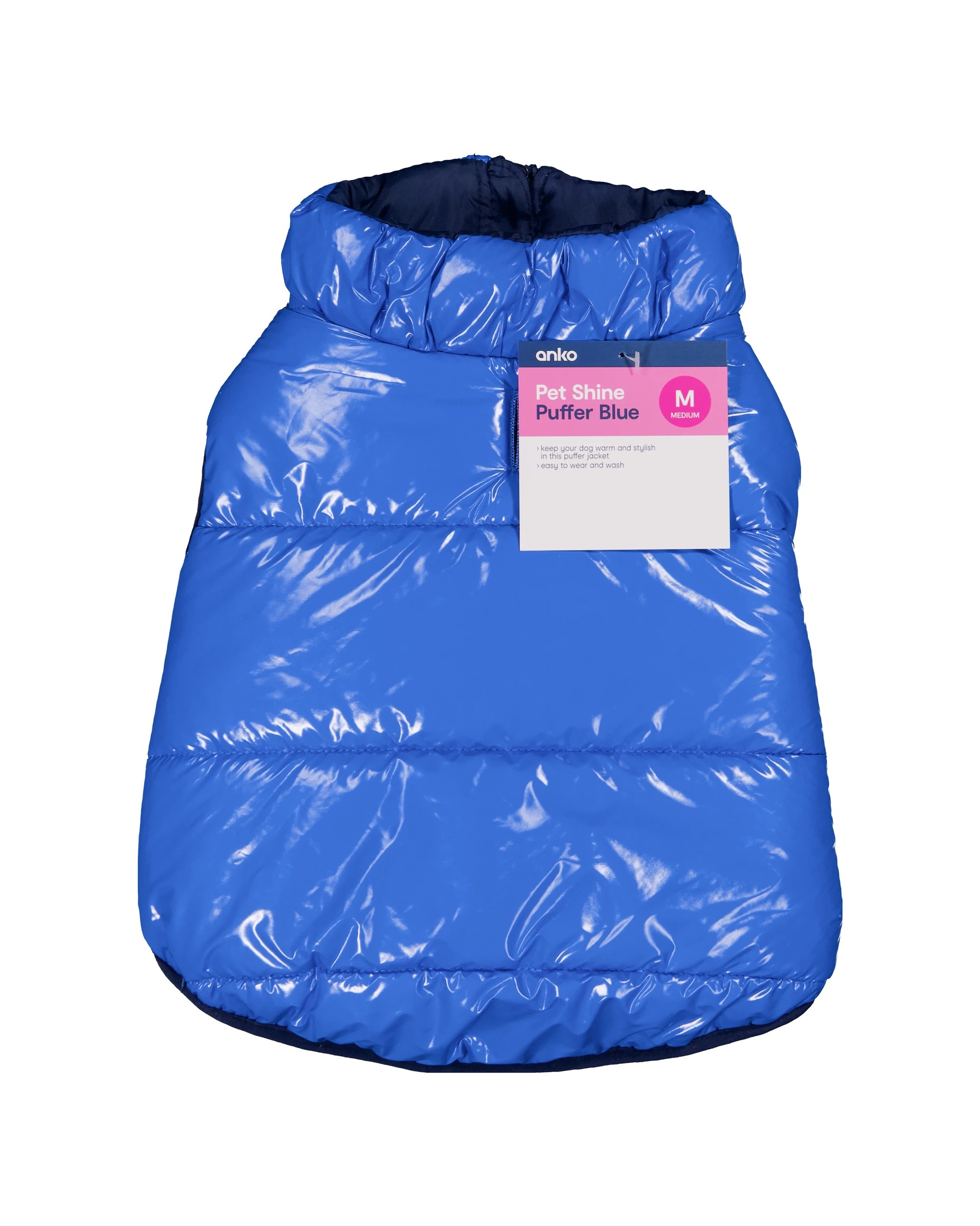 10 Pet Shine Puffer - Medium, Blue and Navy, 10 of 10