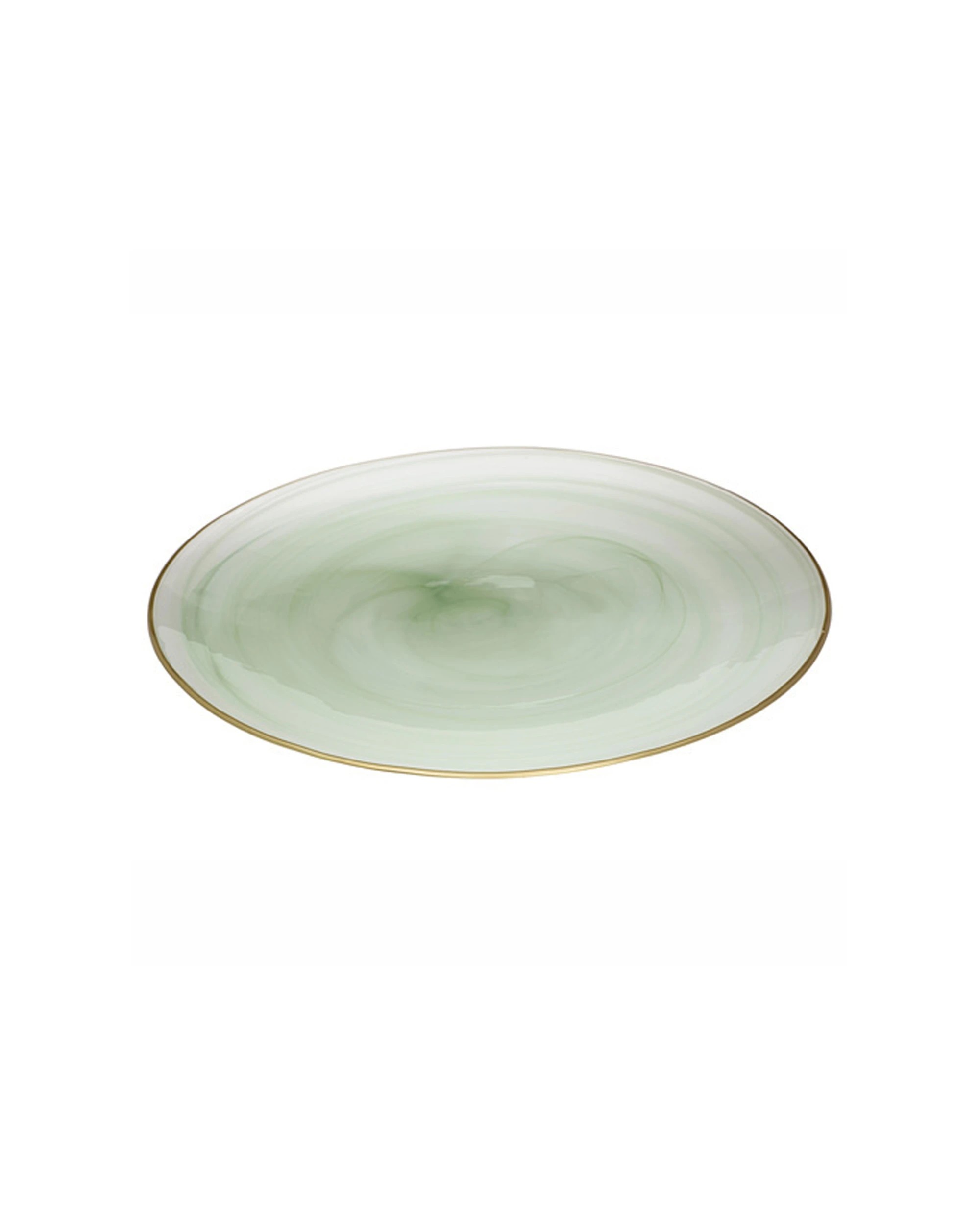 1 Ladelle Ismay Round Glass Platter Tableware Large 33cm - Green, 1 of 1