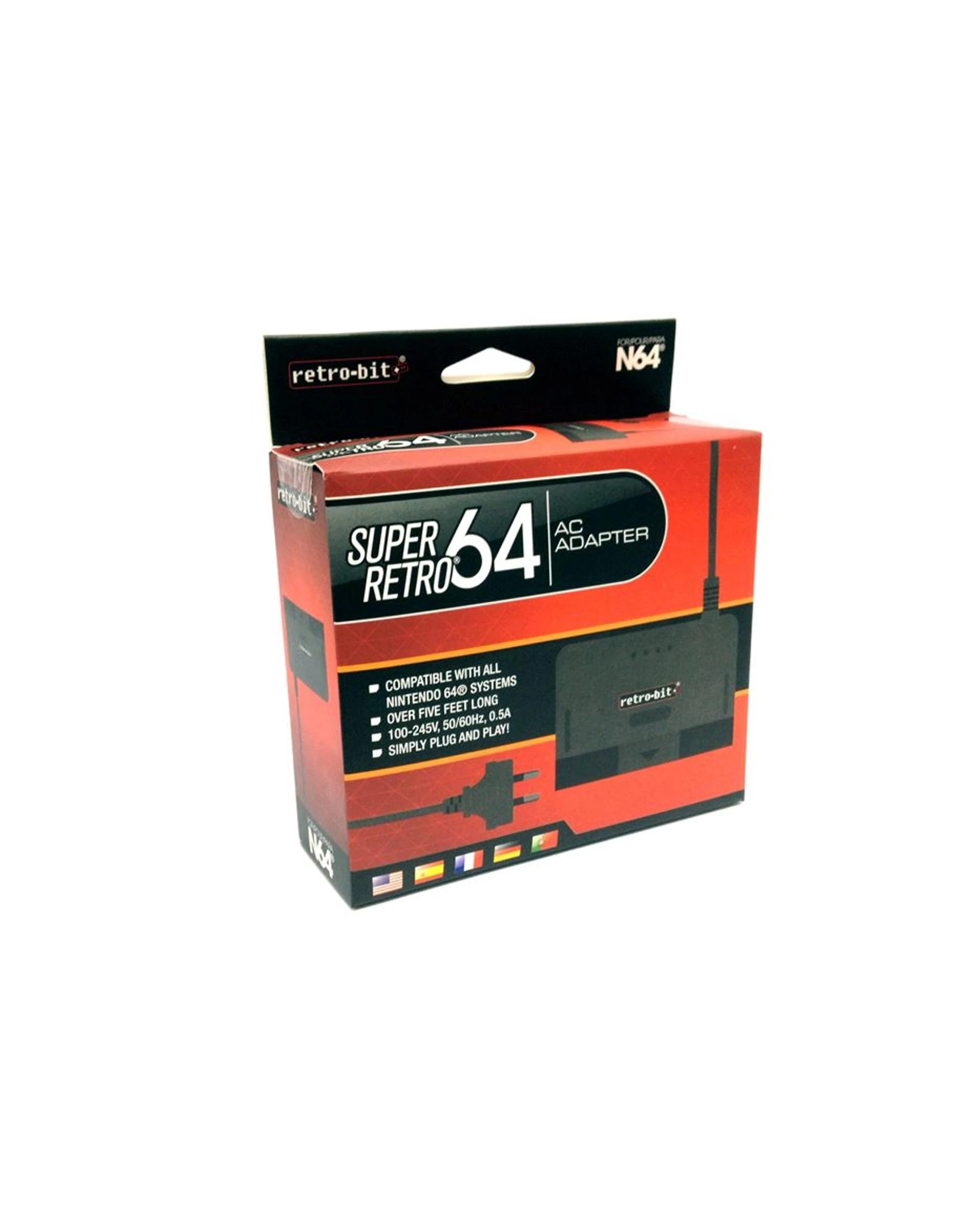 1 Retro-Bit Power Cable for Nintendo 64, 1 of 2