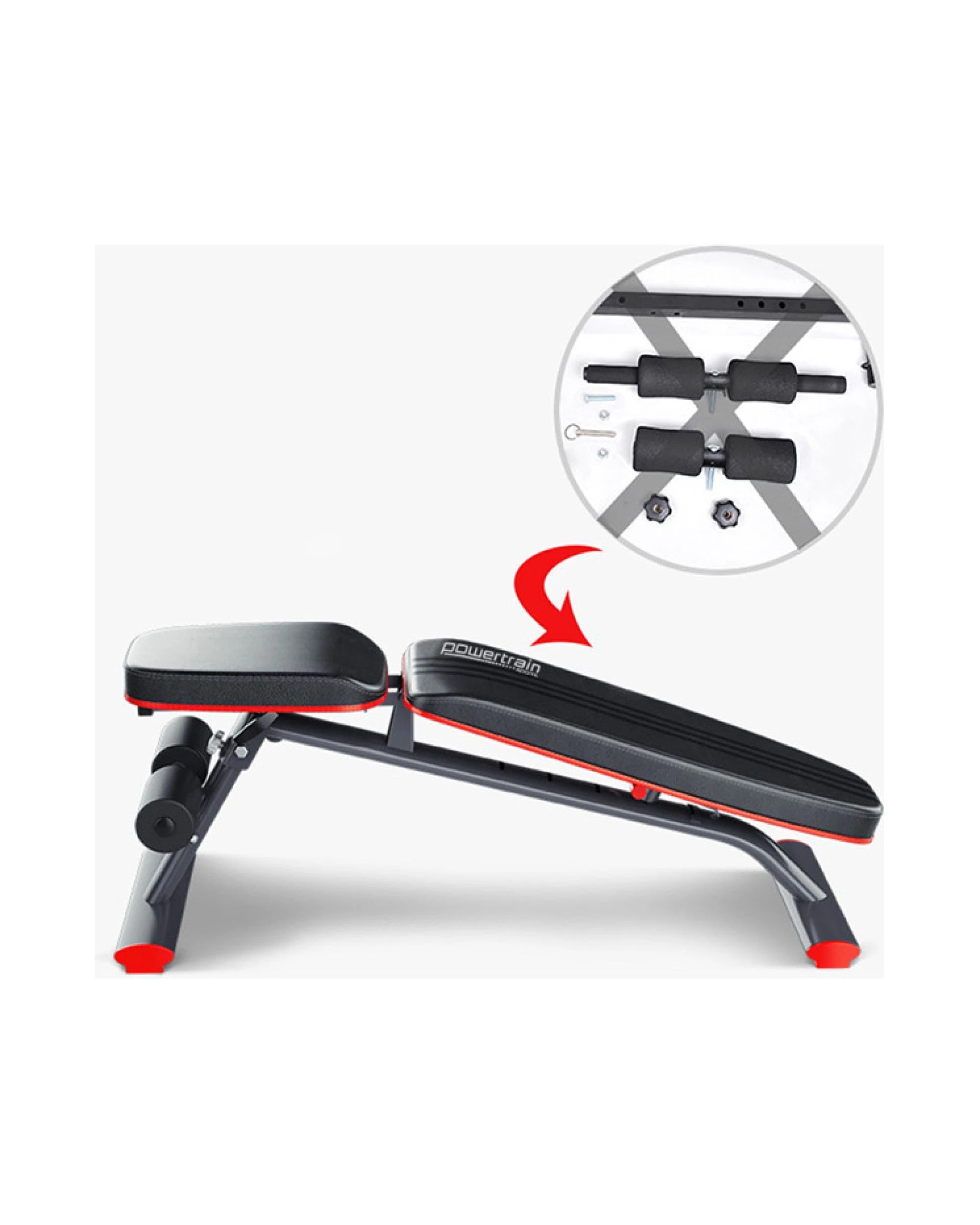 4 Powertrain Home Gym Bench Adjustable Flat Incline Decline FID 250KG Load, 4 of 7