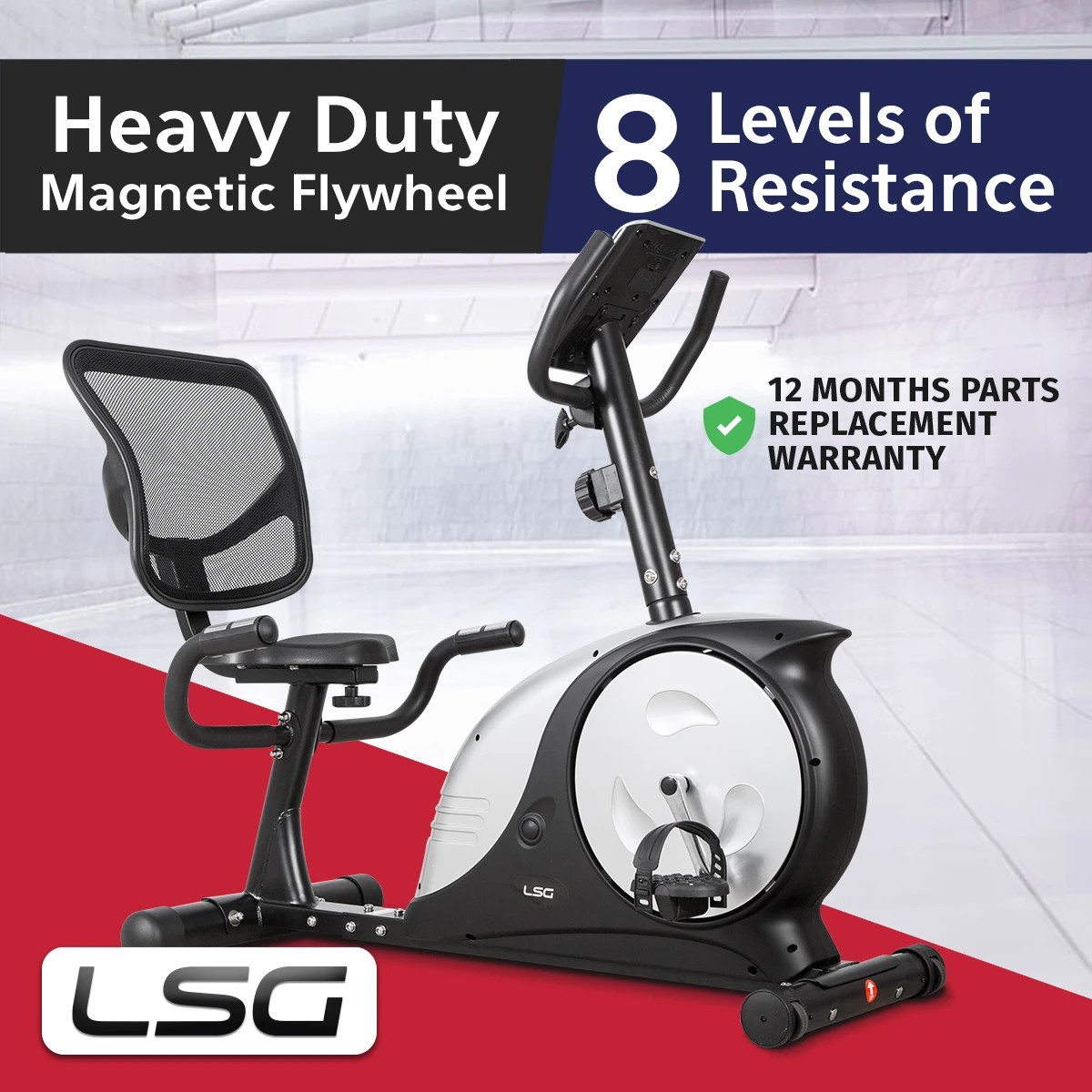 2 LSG Fitness RB-2 Recumbent bike - Black, 2 of 10