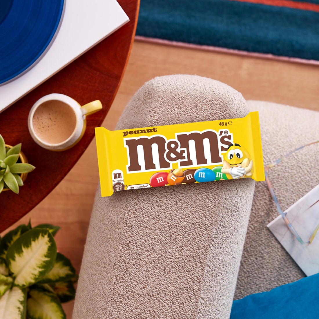 4 M&M's Peanut Milk Chocolate Singles Bag 46g, 4 of 6