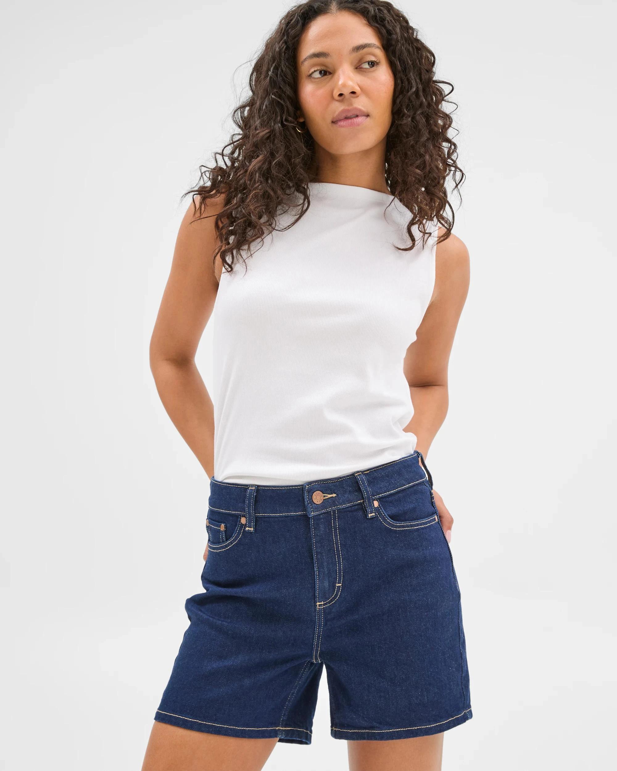 1 Target Denim Classic Denim Shorts RINSEWASH, 1 of 6