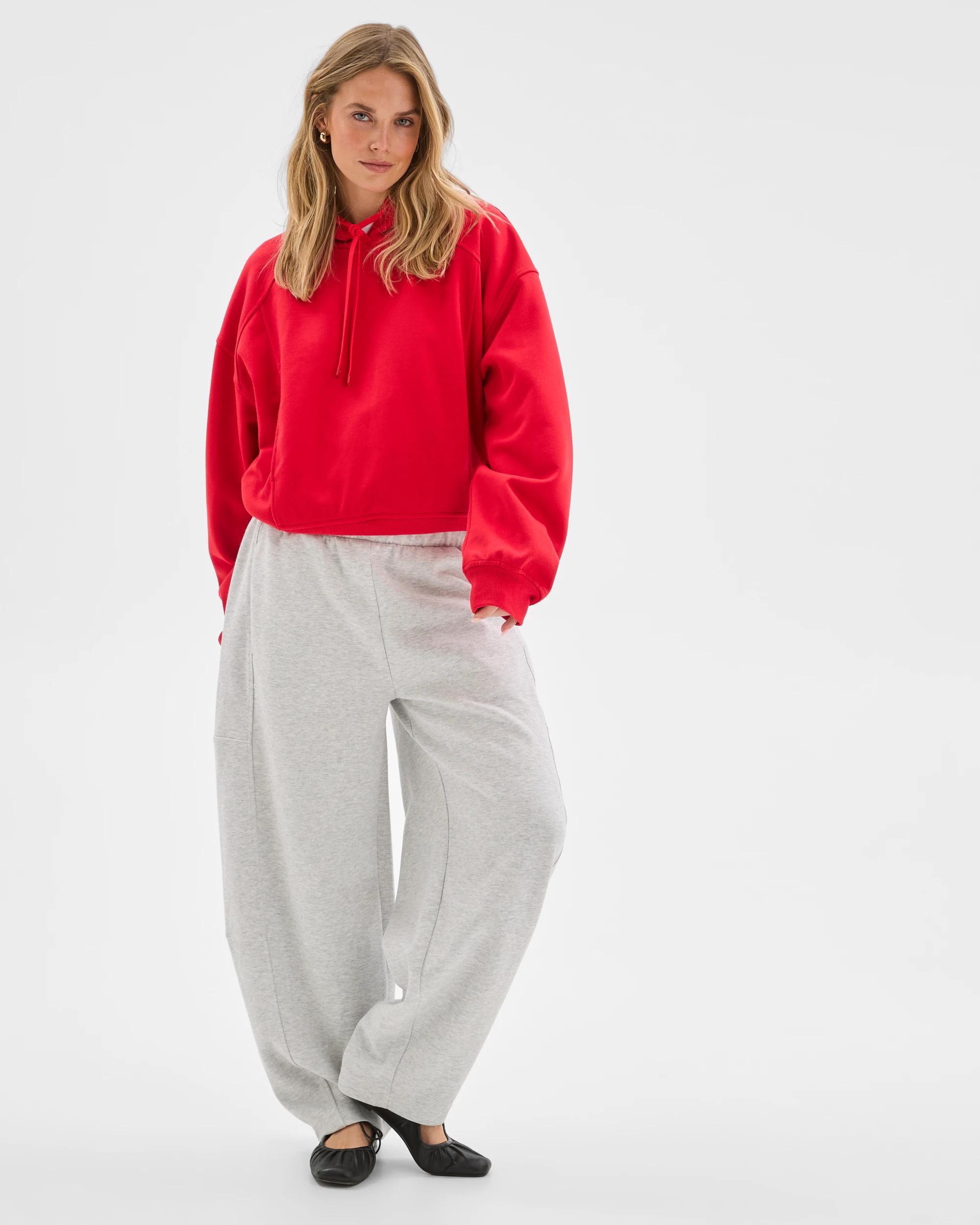 1 Lily Loves Balloon Curved Leg Trackpants SILVER MARLE, 1 of 7
