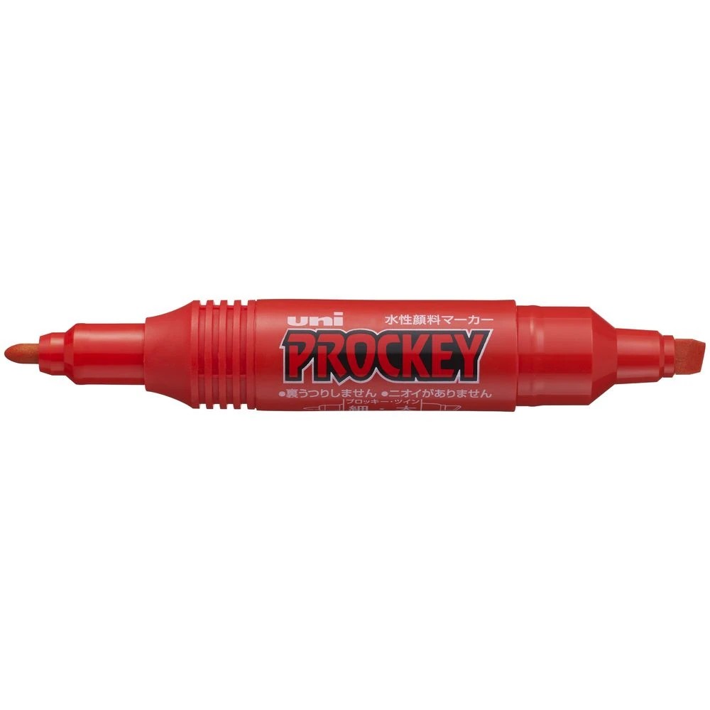 2 Uni-ball Prockey Dual Permanent Marker Bold Red, 2 of 3