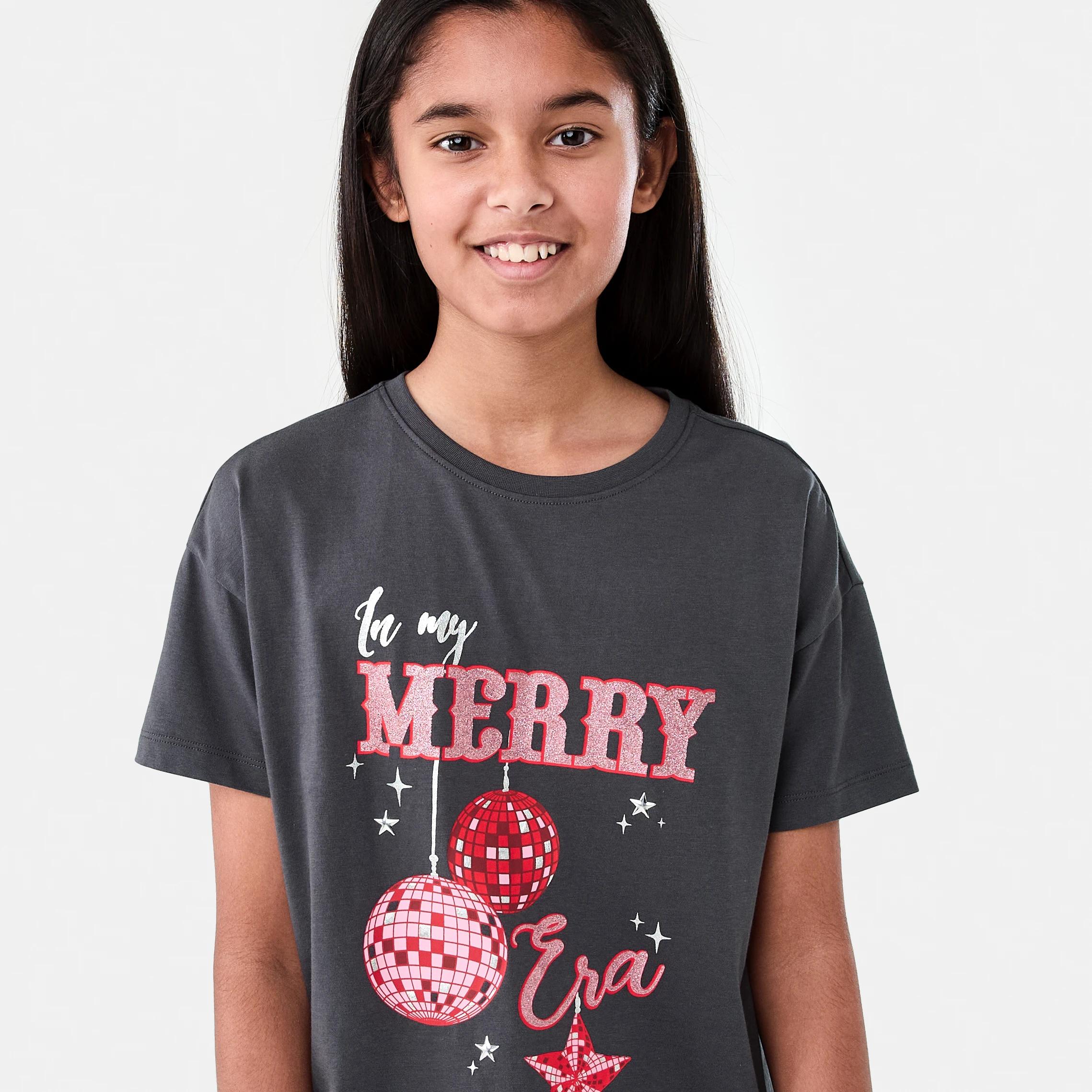 3 Christmas Embellished T-shirt Merry Era, 3 of 6