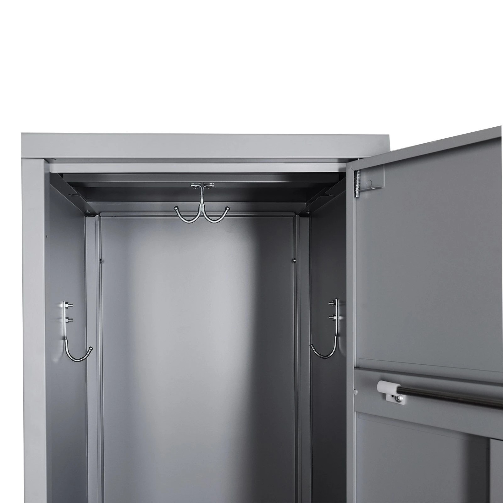 7 Ausway Industrial Metal Locker Cabinet 138cm Lockable Steel Storage Unit with Hanging Hooks, 7 of 7