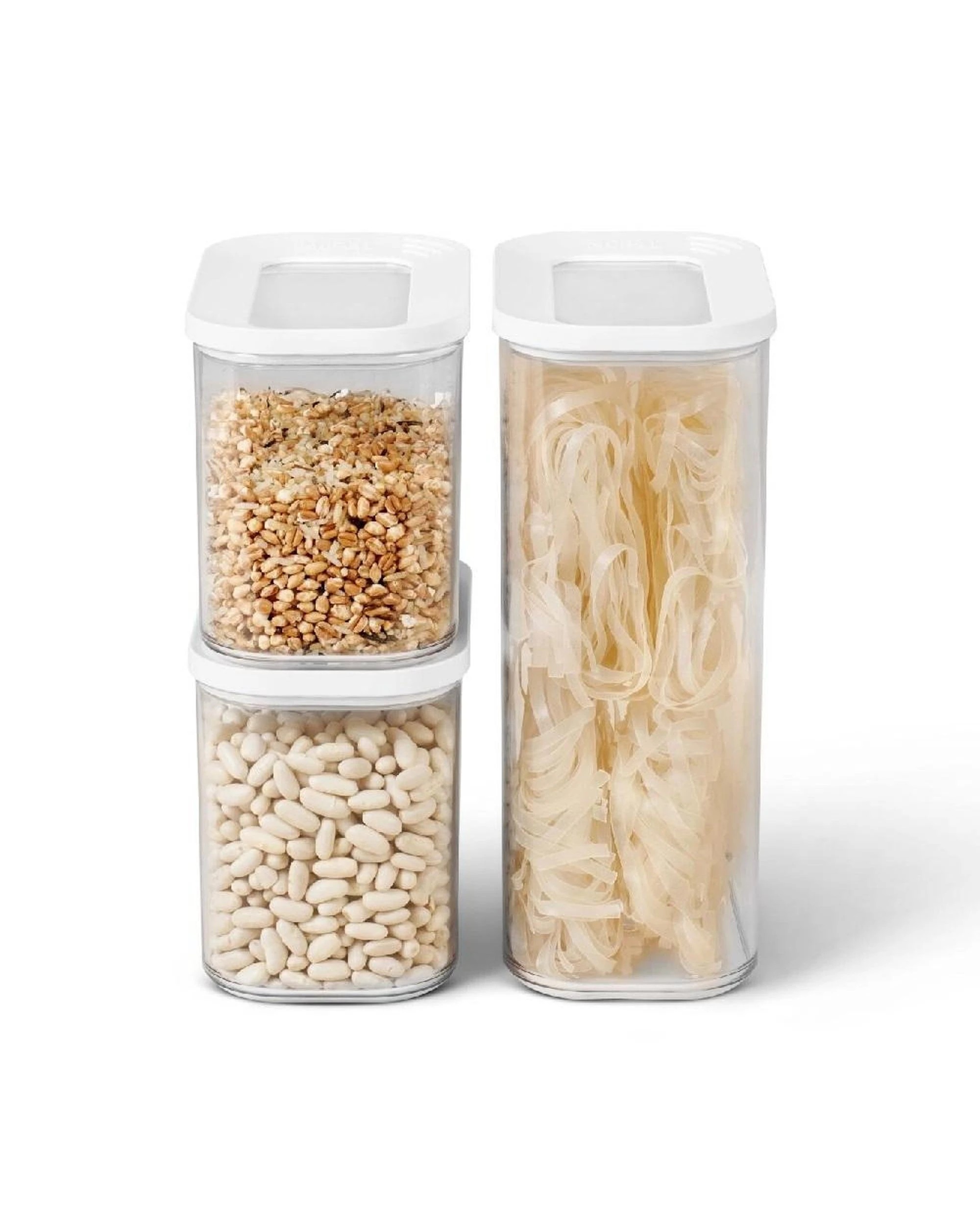 1 Mepal Modula Rectangular 3 Piece Starter Set Storage Box Set 3pc  White, 1 of 5