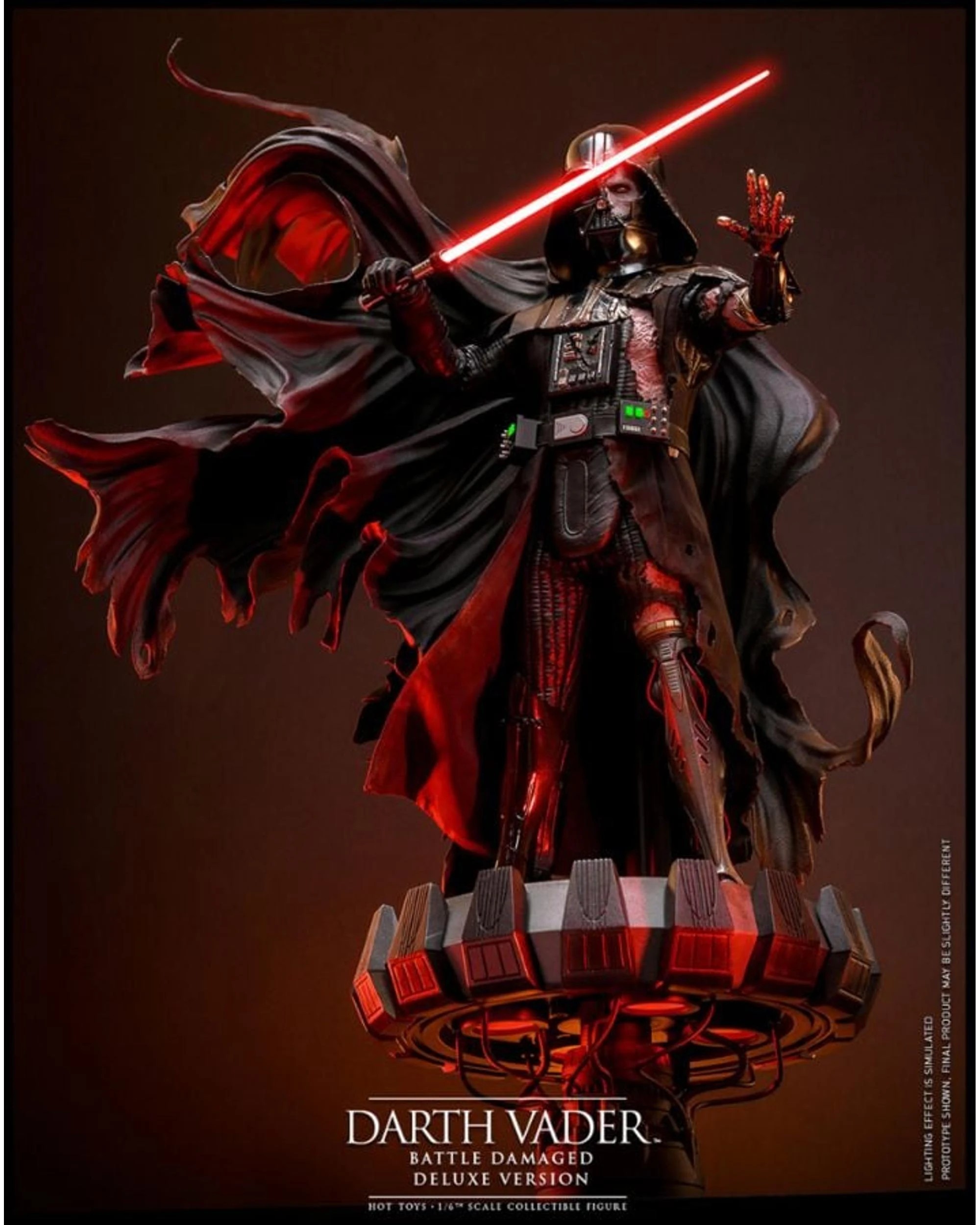2 Hot Toys Star Wars Darth Vader Battle Damaged Deluxe 1:6 Scale Collectable Action Figure, 2 of 3